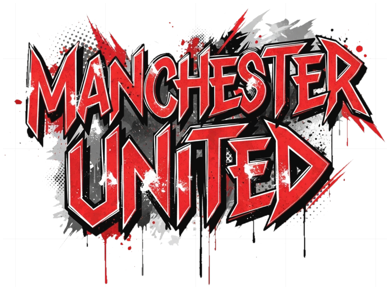 Áo Thun Manchester United Typography Art Màu Trắng Unisex Form Rộng Cotton Co Giãn Thoáng Mát - Slogan Design Fashion Trendy - 210526-15-29-WFJ