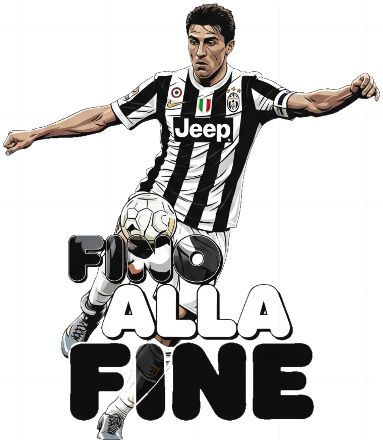 Áo Thun Juventus Fino Alla Fine Design Chữ Bong Bóng Unisex Nam Nữ Cotton Cao Cấp Streetwear Cực Chất - 210526-15-51-BQA