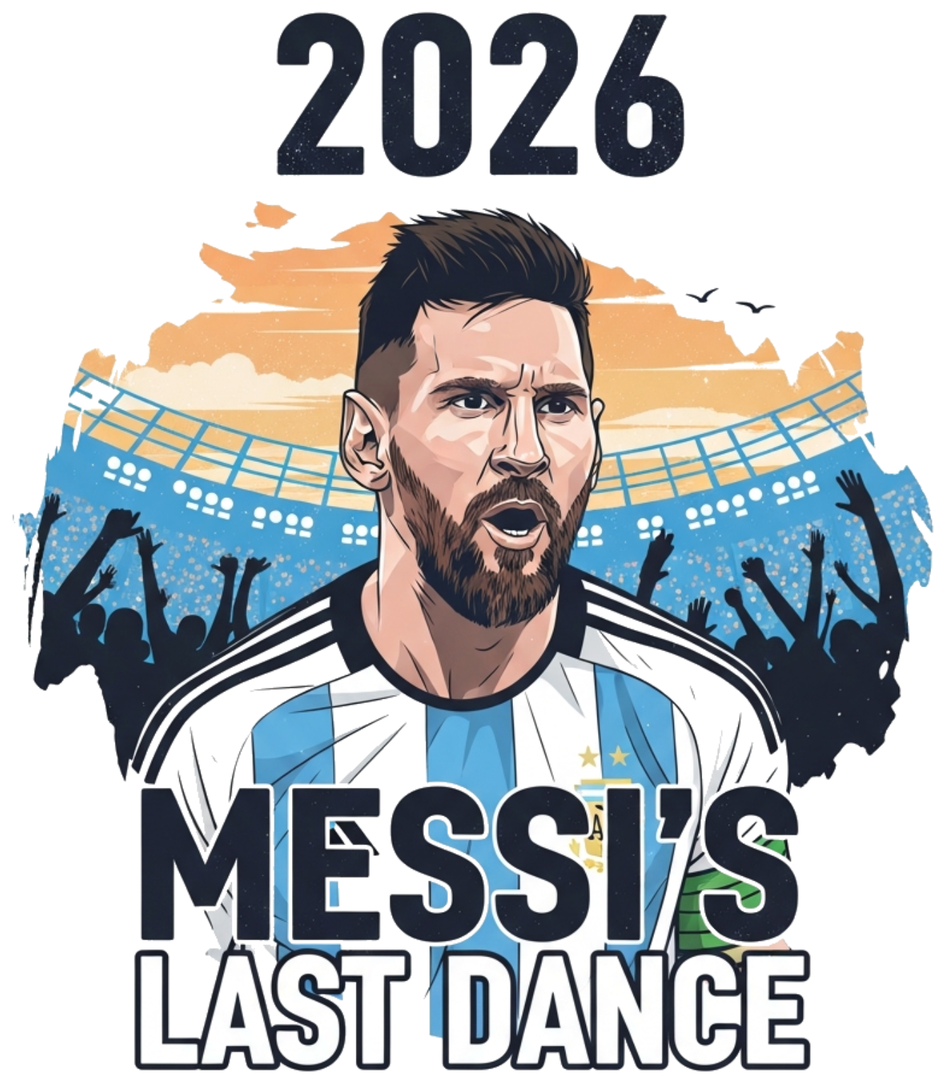 Áo Thun Trắng Unisex Messi World Cup 2026 - Áo Phông Nam Nữ Cotton 100% Form Rộng Trendy - 210526-17-21-DAV
