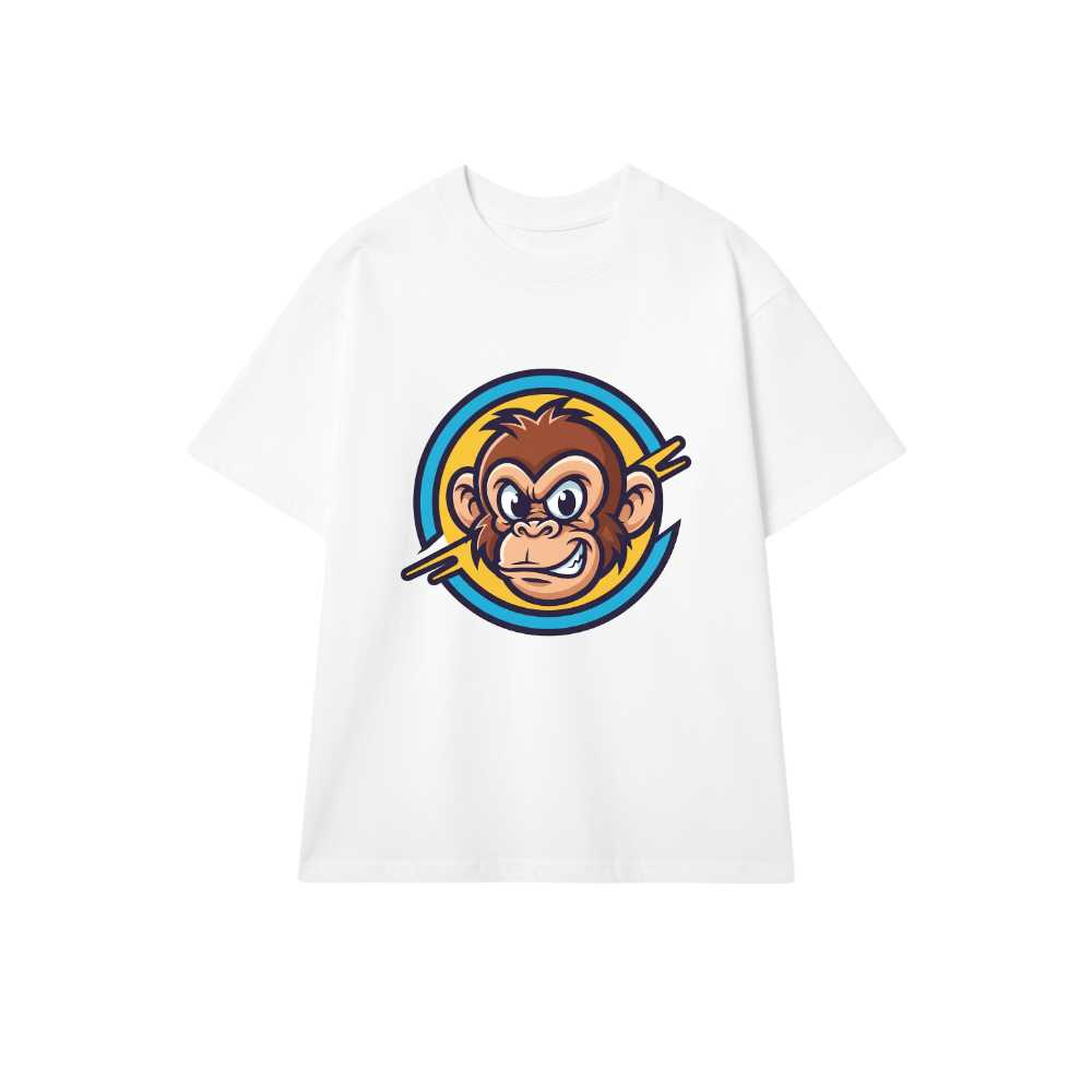 Áo Thun Trắng Thời Trang Design Hình Khỉ Cartoon - 210526-17-46-HZT
