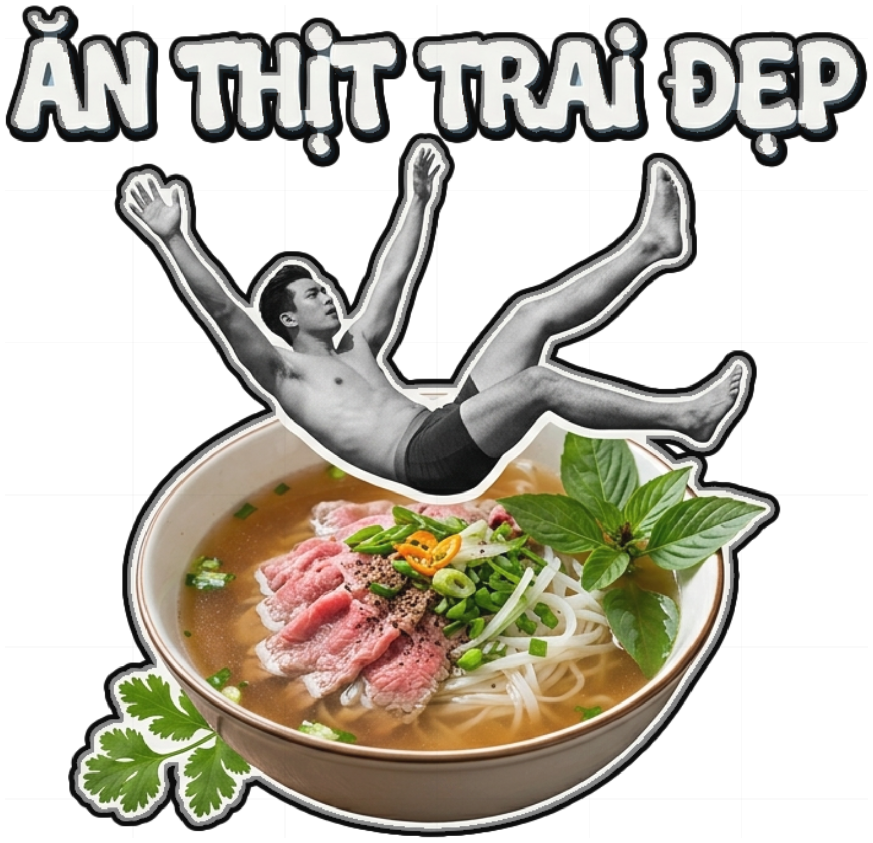 Áo Thun Ăn Thịt Trai Đẹp Graphic Phở Unisex Form Rộng Cotton Streetwear Độc Lạ Vietnam.yo - 210826-16-34-VWQ