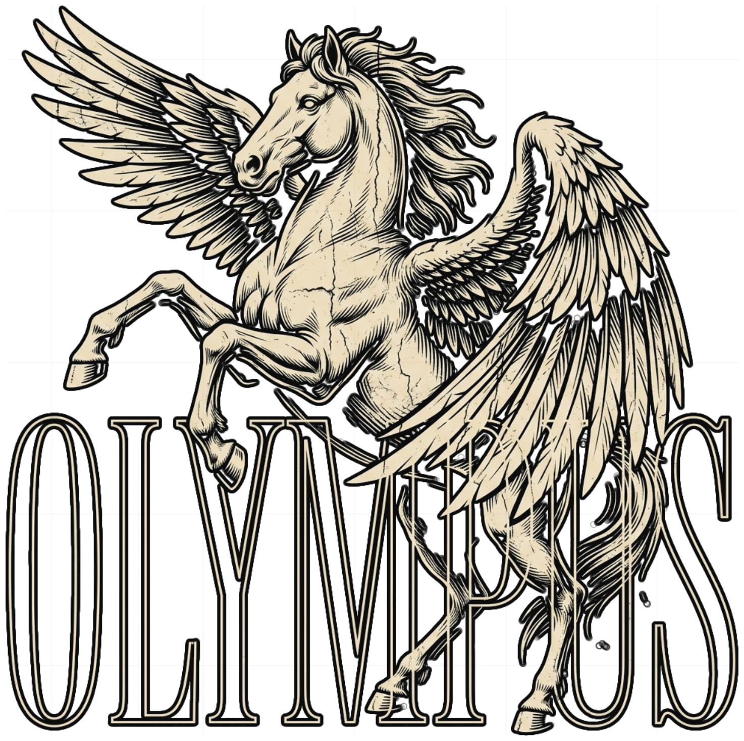Áo thun Unisex Olympus Pegasus Streetwear Cotton Co Giãn Form Rộng Local Brand 210826-19-53-EPH