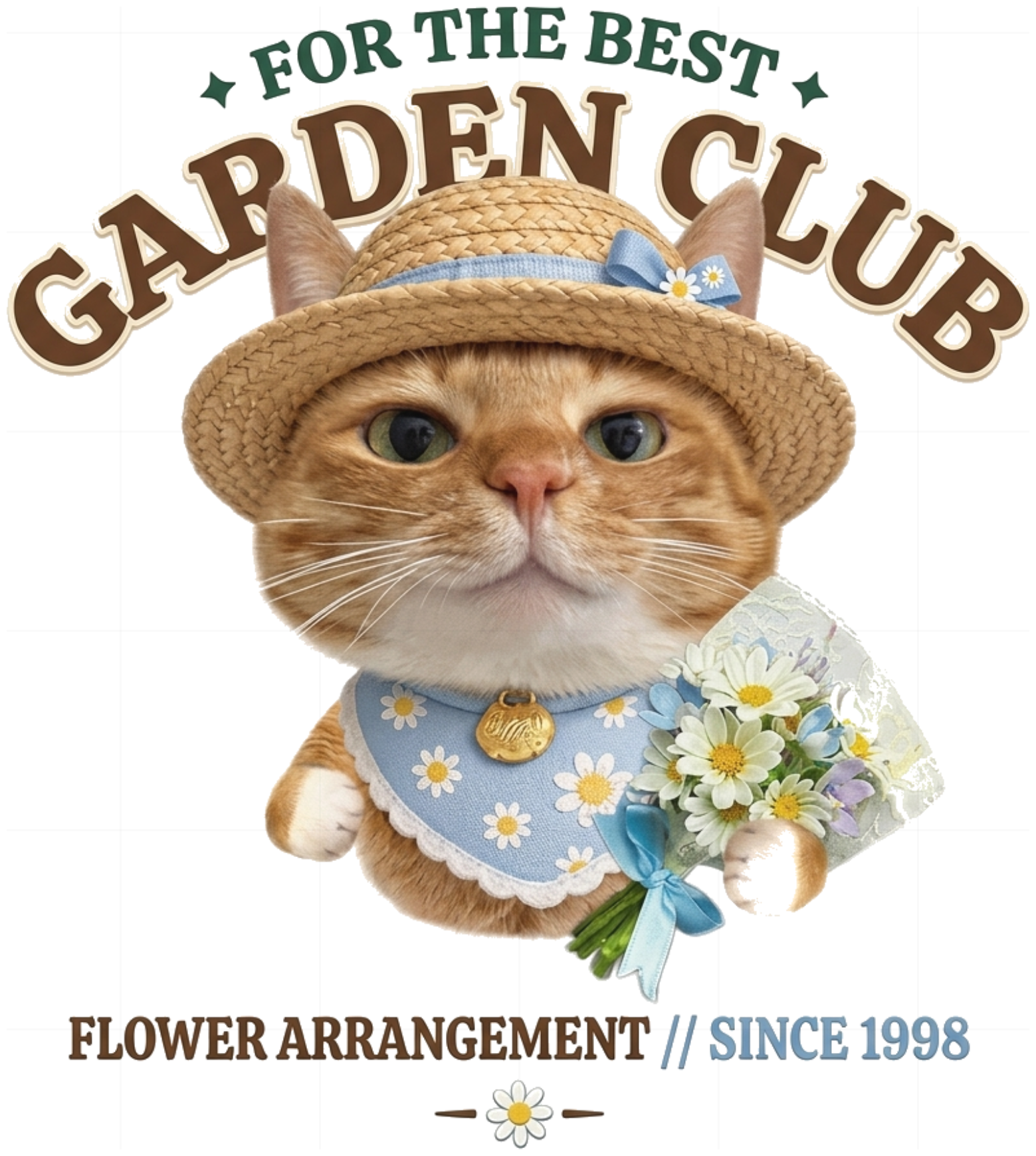 Áo Sweater Garden Club Chú Mèo Dễ Thương Vintage Cottagecore Form Rộng Unisex Hot Trend - 211026-10-01-MOF