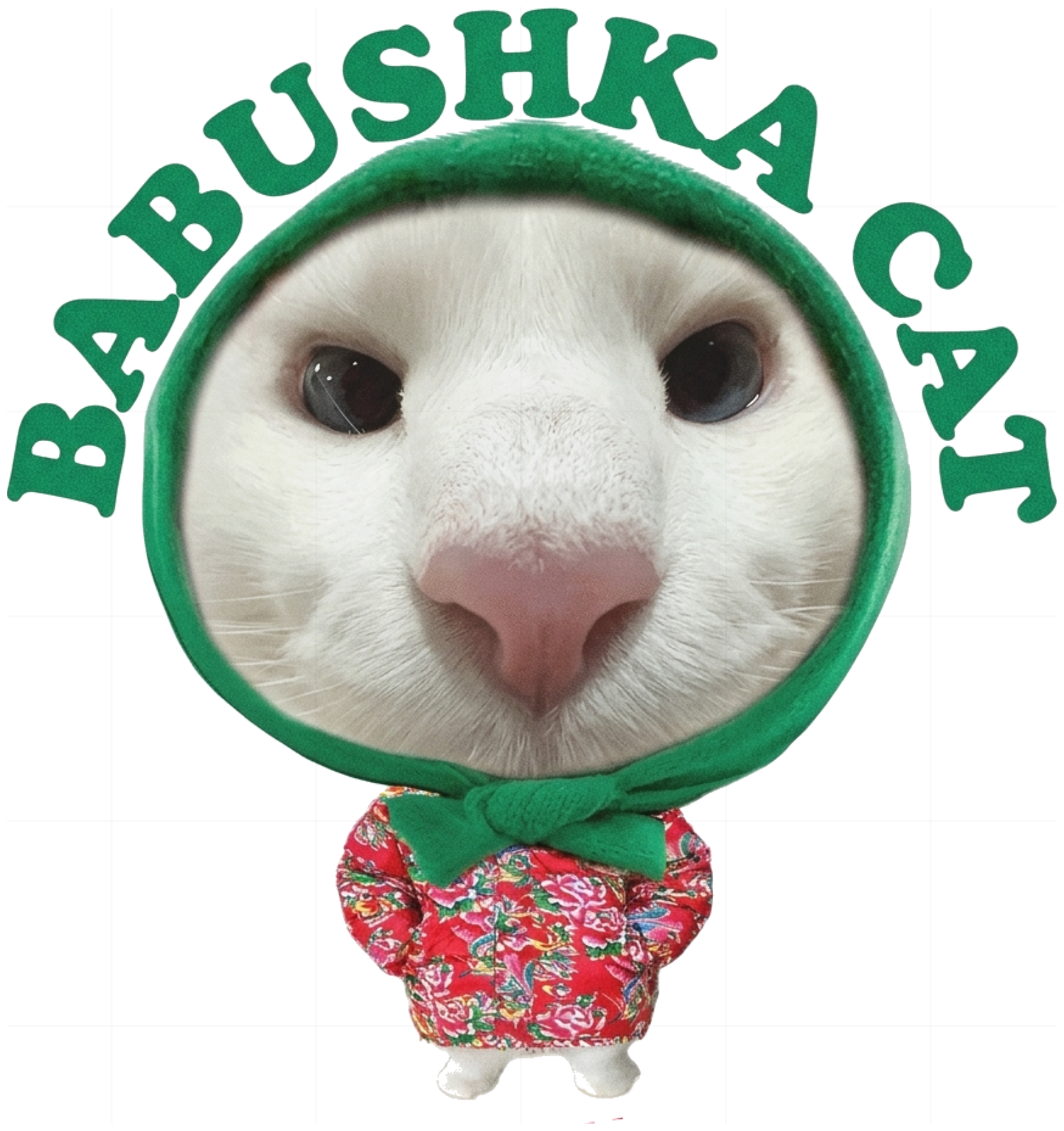Áo Sweater Babushka Cat Mèo Trùm Khăn Meme Thời Trang Unisex Form Rộng Cotton Cao Cấp - 211026-10-11-UUD