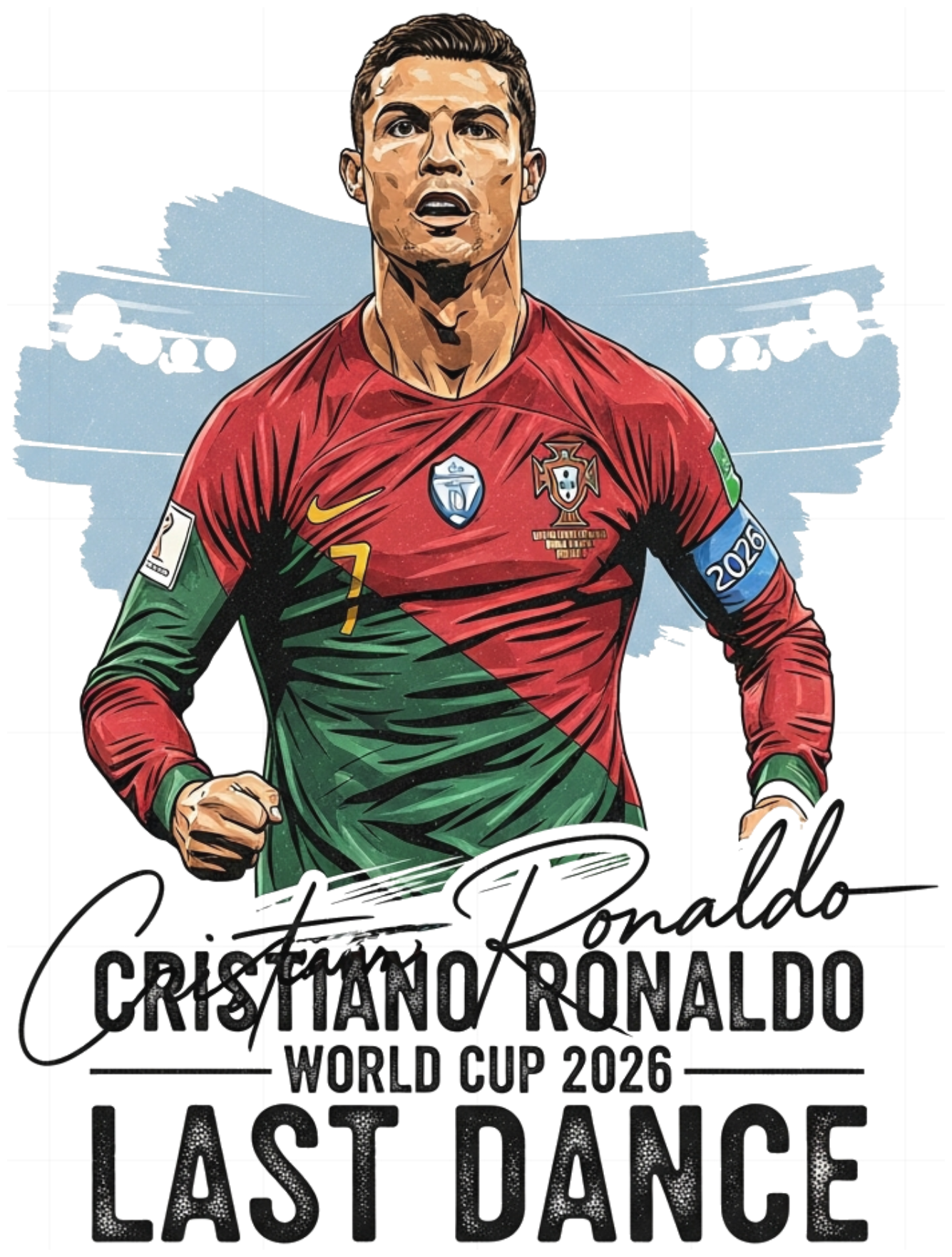 Áo Thun CR7 Cristiano Ronaldo World Cup 2026 Last Dance Unisex Cotton 100% Co Giãn 4 Chiều Form Rộng Oversize Phong Cách Thể Thao Cực Chất - 220526-08-10-WXM
