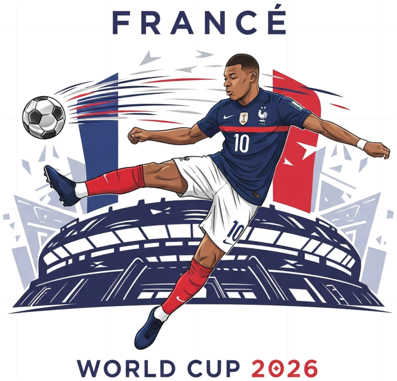 Áo Thun Mbappé World Cup 2026 Trắng - Áo Phông Unisex Form Rộng Cotton Cao Cấp Slogan Design Xu Hướng Thời Trang - 220526-14-31-WRH