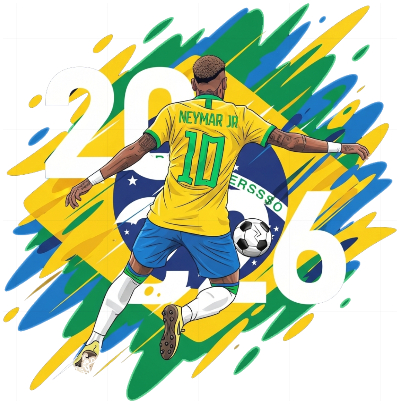 Áo Thun Đen Neymar Đội Tuyển Brazil World Cup 2026 Unisex Cotton Co Giãn Form Rộng Phong Cách Thể Thao Cực Chất - 220526-14-42-FFG