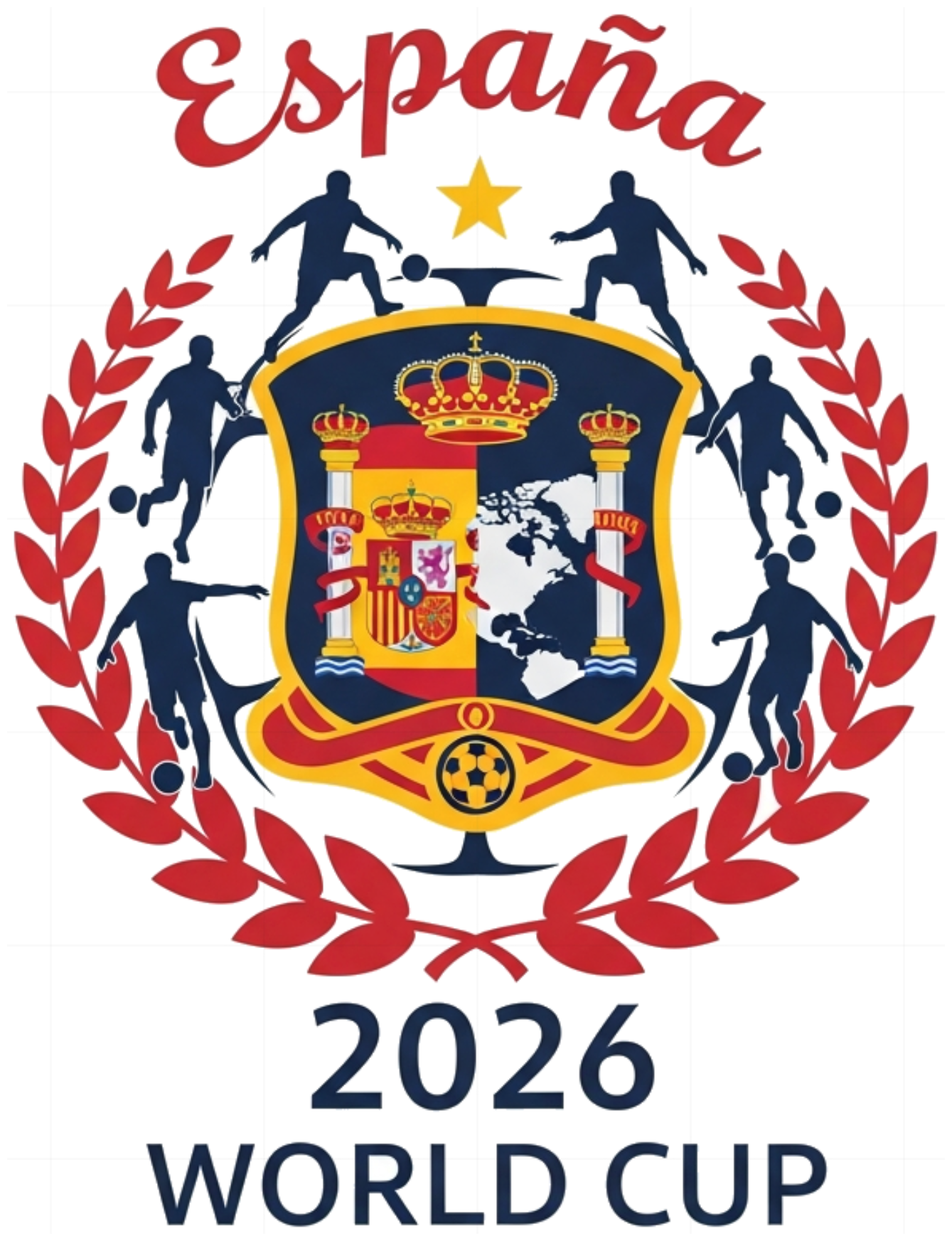 Áo Thun Unisex Đội Tuyển Tây Ban Nha Spain World Cup 2026 Form Rộng Cotton Cao Cấp In Slogan Design Cực Chất - 220526-14-49-ELK
