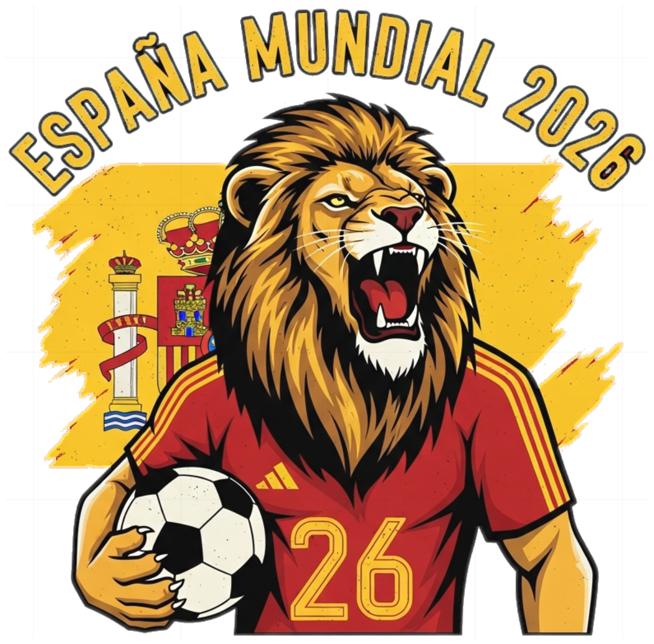 Áo Thun Unisex Spain World Cup 2026 - Áo Phông Trắng Cotton 100% Form Rộng Cực Chất - Thiết Kế Slogan Design Độc Đáo - 220526-14-49-IVE