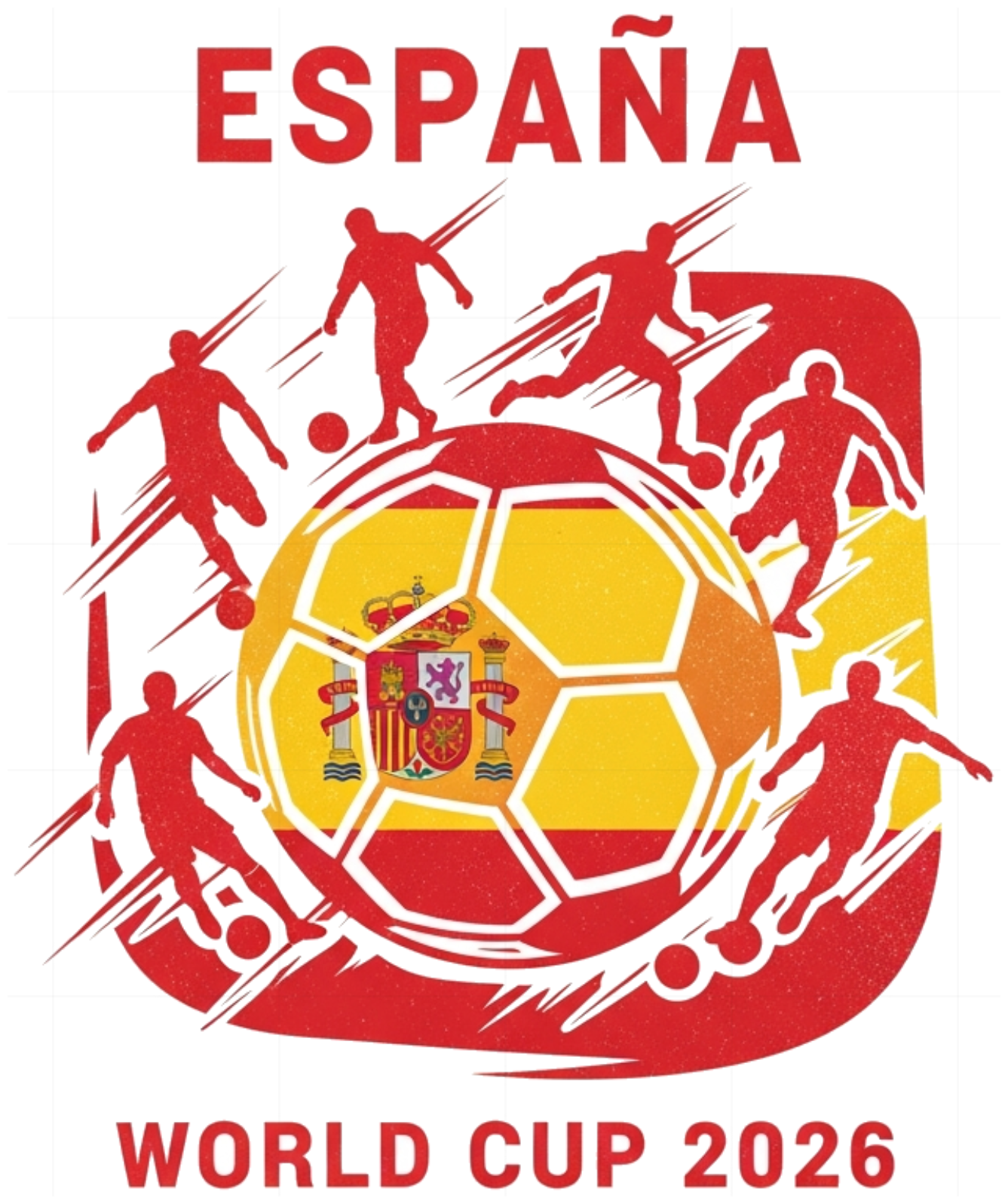 Áo Thun Trắng Unisex In Hình Đội Tuyển Tây Ban Nha World Cup 2026 Cotton Co Giãn Form Rộng Slogan Design Cực Chất - 220526-14-49-MNJ