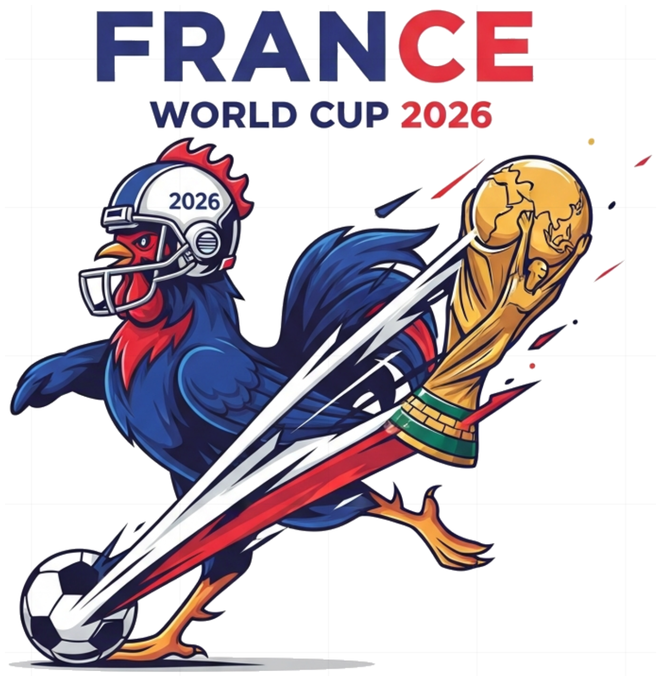 Áo Thun Unisex Form Rộng Màu Trắng In Hình Đội Tuyển Pháp World Cup 2026 - Chất Cotton 100% Co Giãn - Slogan Design Cực Chất - 220526-15-12-FQB