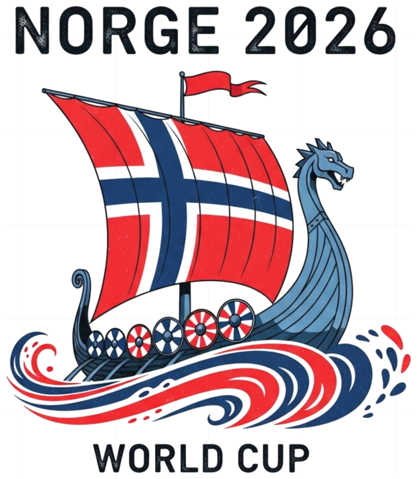 Áo Thun Trắng World Cup 2026 Đội Tuyển Na Uy - Form Rộng Cotton Unisex Slogan Design Cực Chất - 220526-16-06-IQO