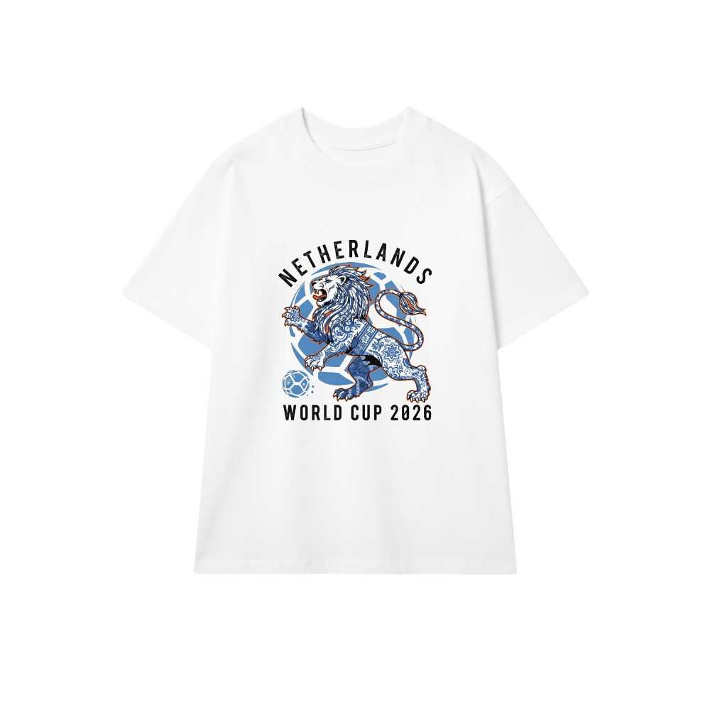Áo Thun Trắng In Hình Đội Tuyển Hà Lan World Cup 2026 Cực Chất - Áo Phông Nam Nữ Unisex Form Rộng Cotton Co Giãn Slogan Design Thời Trang Hot Trend 220526-16-15-LVY