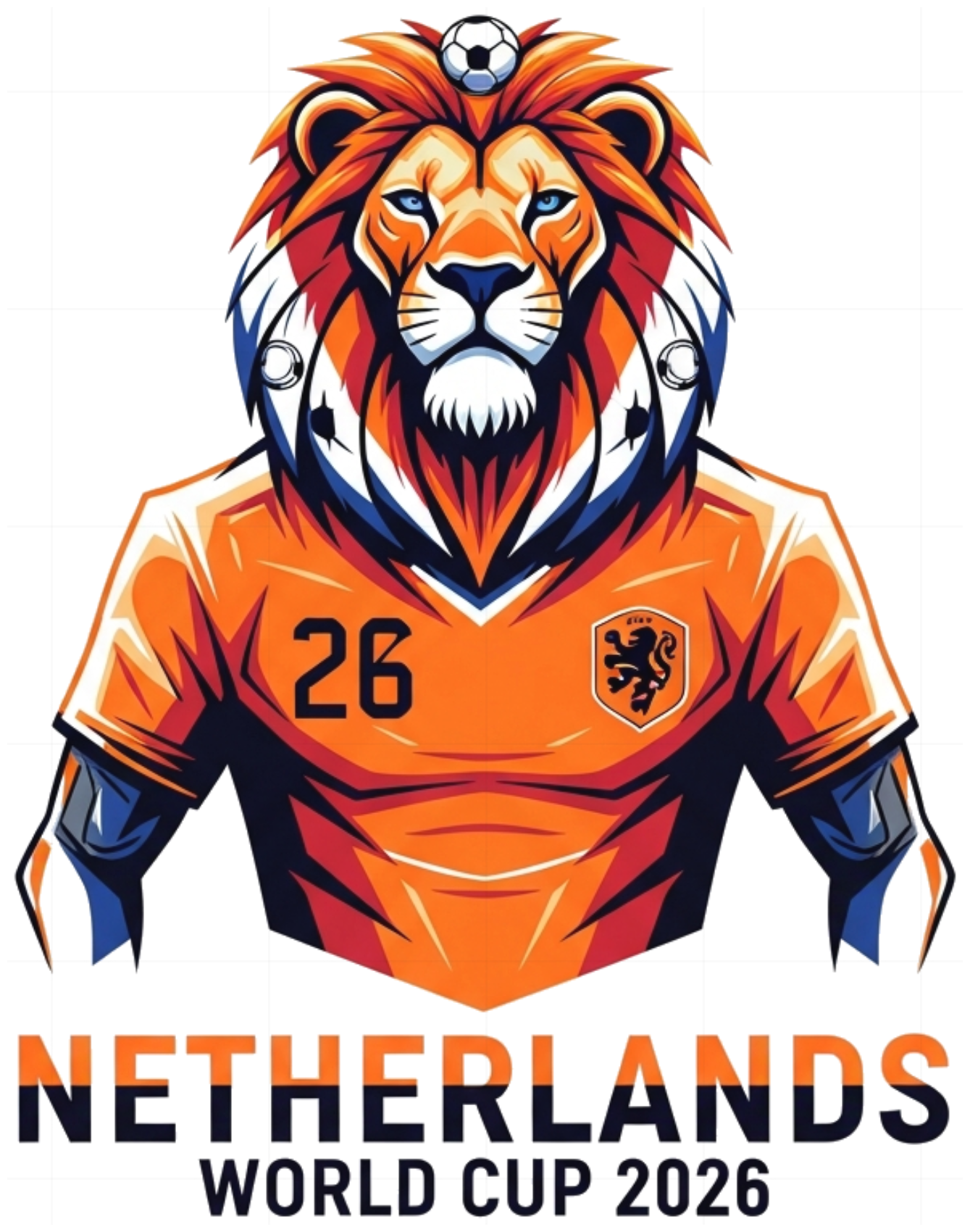 Áo Thun Trắng Nam Nữ In Hình Đội Tuyển Hà Lan World Cup 2026 - Áo Phông Cotton Form Rộng Oversize Slogan Design Cực Chất - 220526-16-15-QFQ