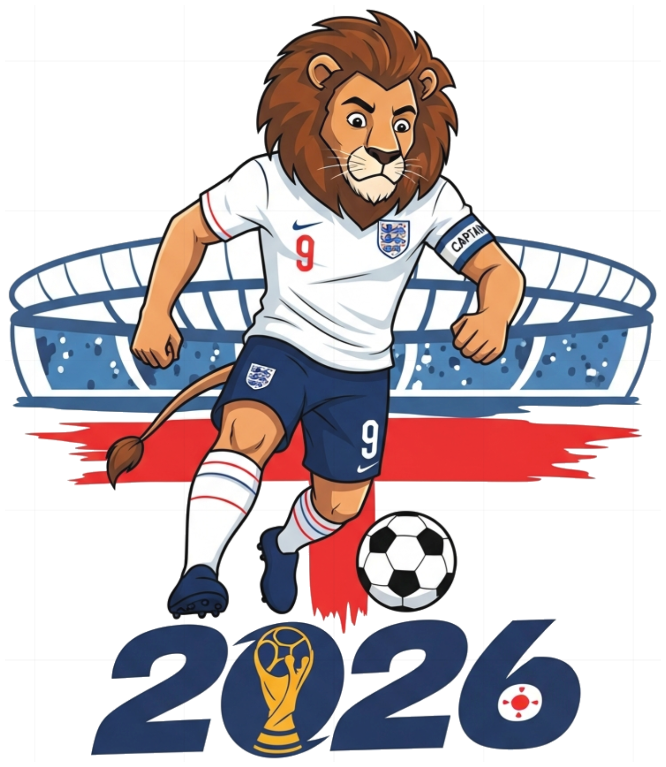 Áo Thun Trắng Unisex Harry Kane Đội Tuyển Anh World Cup 2026 Form Rộng Cotton Cao Cấp - 220526-16-28-LTD