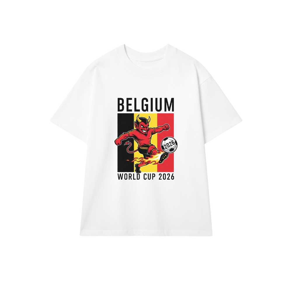 Áo Thun Unisex Đội Tuyển Bỉ World Cup 2026 Cotton 100% Form Rộng Cực Chất - 220526-17-00-BIL