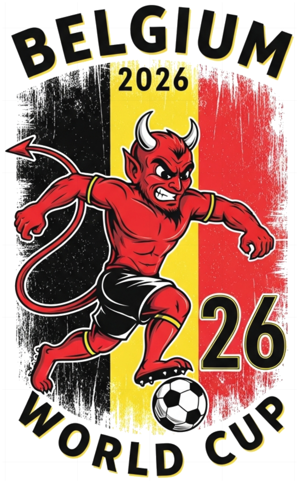 Áo Thun Đội Tuyển Bỉ World Cup 2026 Slogan Design - Áo Phông Unisex Nam Nữ Form Rộng Cotton Co Giãn Cực Chất - 220526-17-00-EZD
