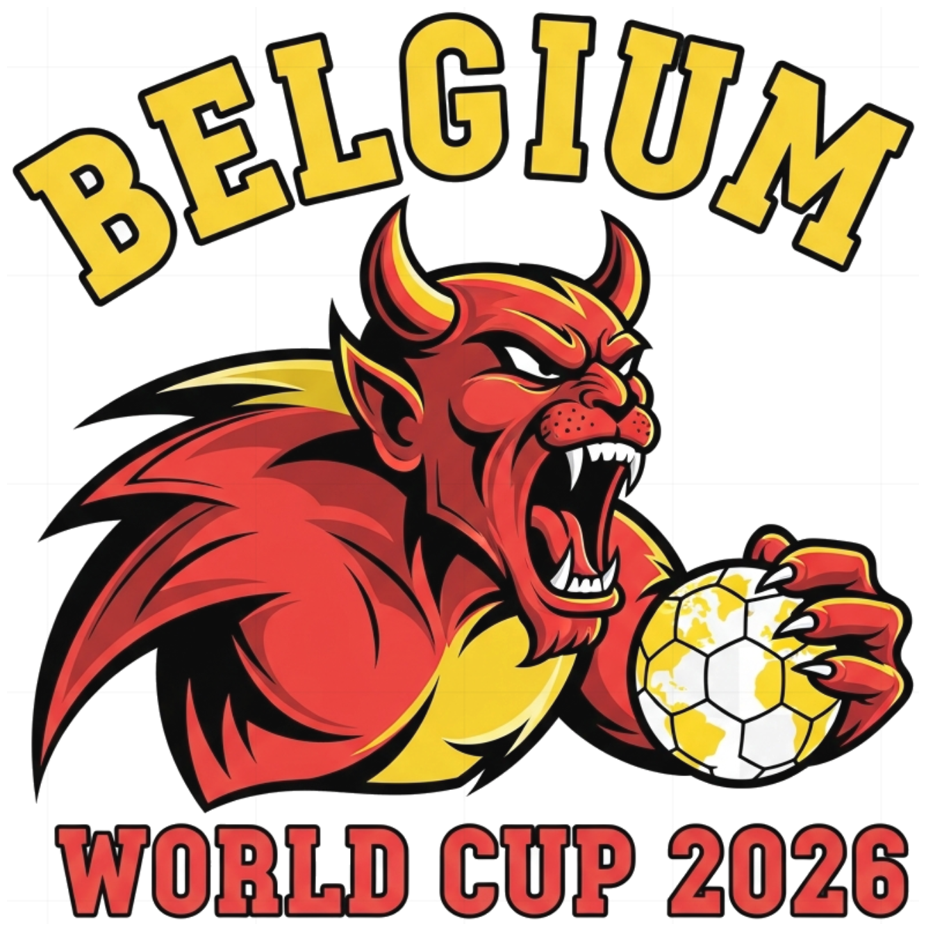 Áo Thun Trắng Đội Tuyển Bỉ World Cup 2026 Unisex Form Rộng Cotton Cực Chất - Design Fashion - 220526-17-00-LSW