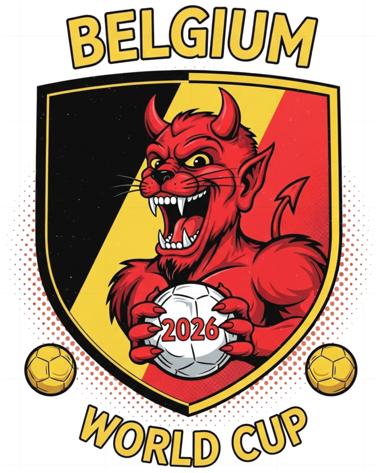 Áo Thun Unisex Form Rộng Đội Tuyển Bỉ World Cup 2026 Cotton 100% Cao Cấp Slogan Design - 220526-17-00-VML