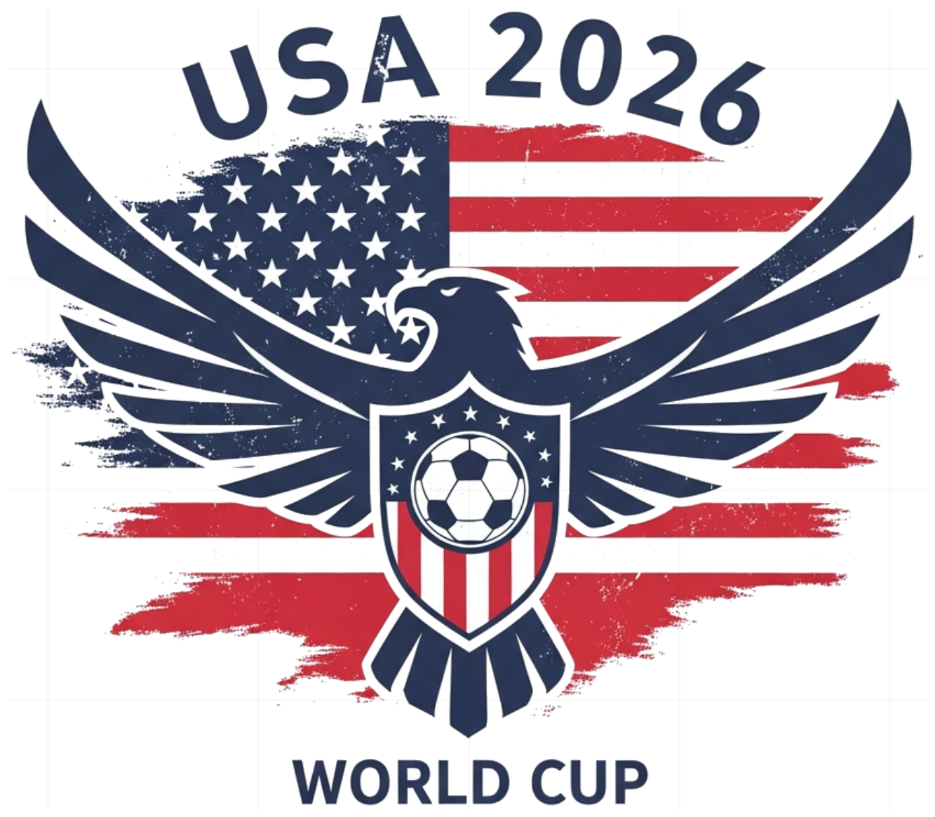 Áo Thun Trắng Unisex Slogan Design USA Đội Tuyển Mỹ World Cup 2026 - Form Rộng Cotton Co Giãn 4 Chiều Xu Hướng Thể Thao Streetwear - 220526-17-05-EVP