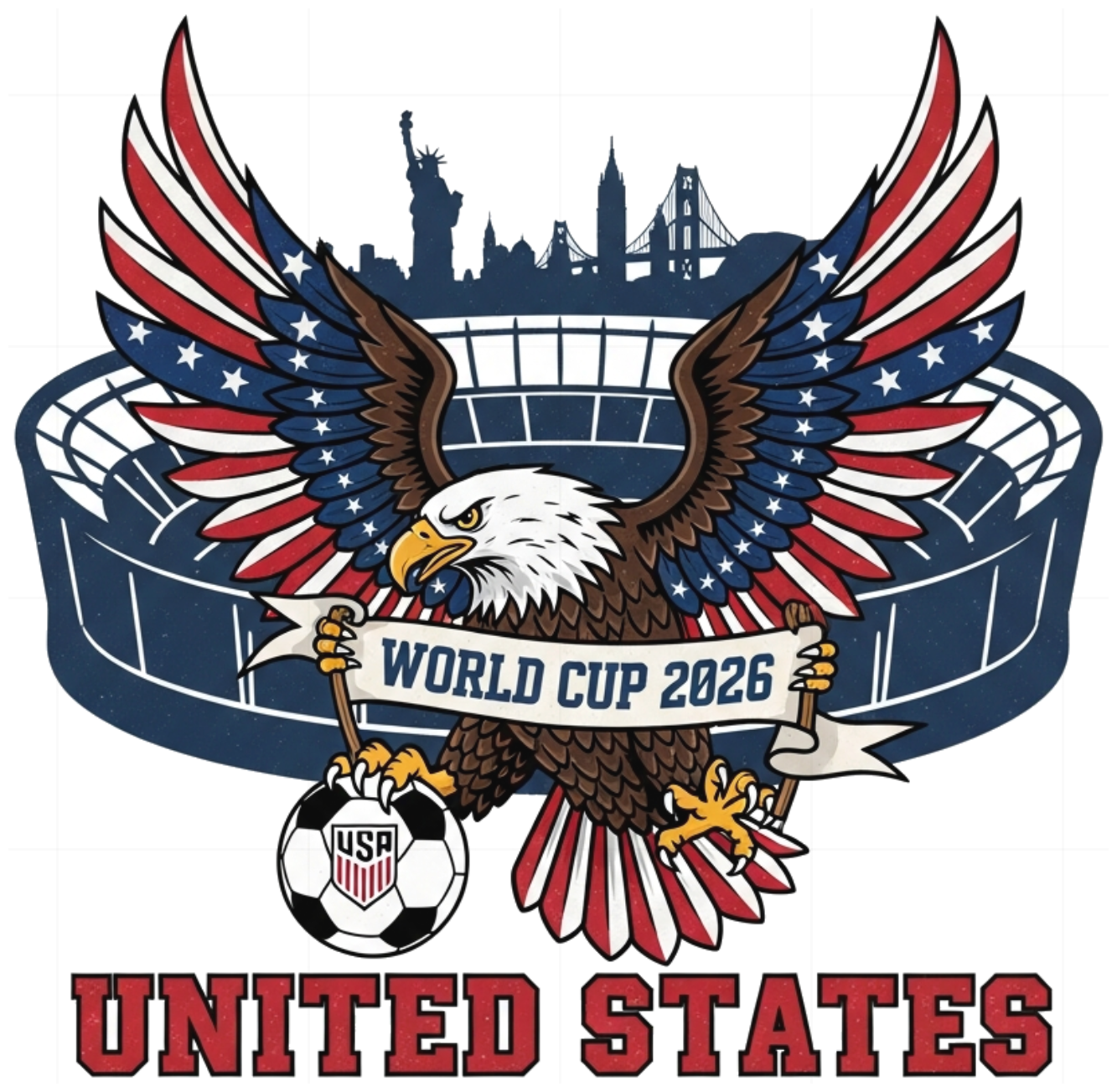 Áo Thun Unisex Form Rộng USA Team World Cup 2026 Cực Chất - Cotton 100% Co Giãn Thoáng Mát - Thời Trang Năng Động Đi Chơi Du Lịch - 220526-17-05-FLU