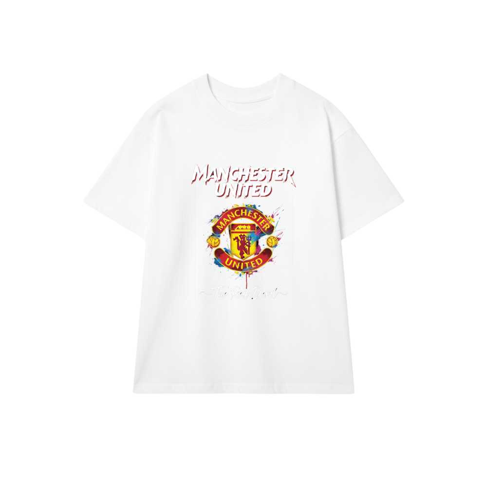 Áo Thun Manchester United Đen Unisex Form Rộng - Áo Phông MU The Red Devils Wild Art Graphic Typo Streetwear Cực Chất - 220526-17-25-MZN