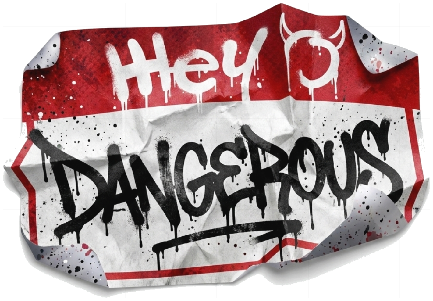 Áo Thun Đen Dangerous Streetwear Graffiti Unisex Form Rộng Cotton - 220626-14-07-TLB