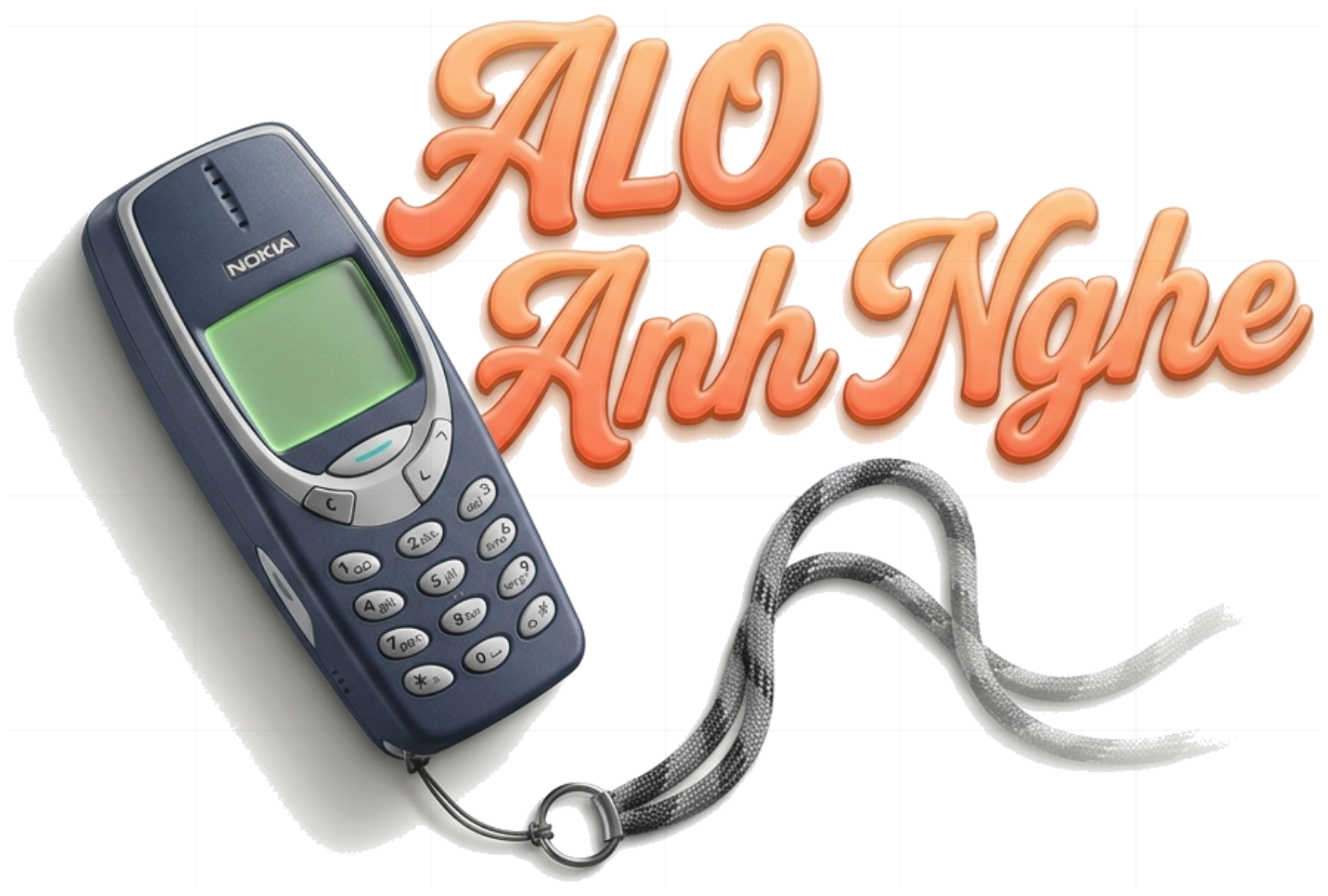 Áo Thun Unisex Trắng In Hình Nokia "ALO, Anh Nghe" Retro Y2K Cotton Co Giãn Form Rộng - 220726-13-51-DYP