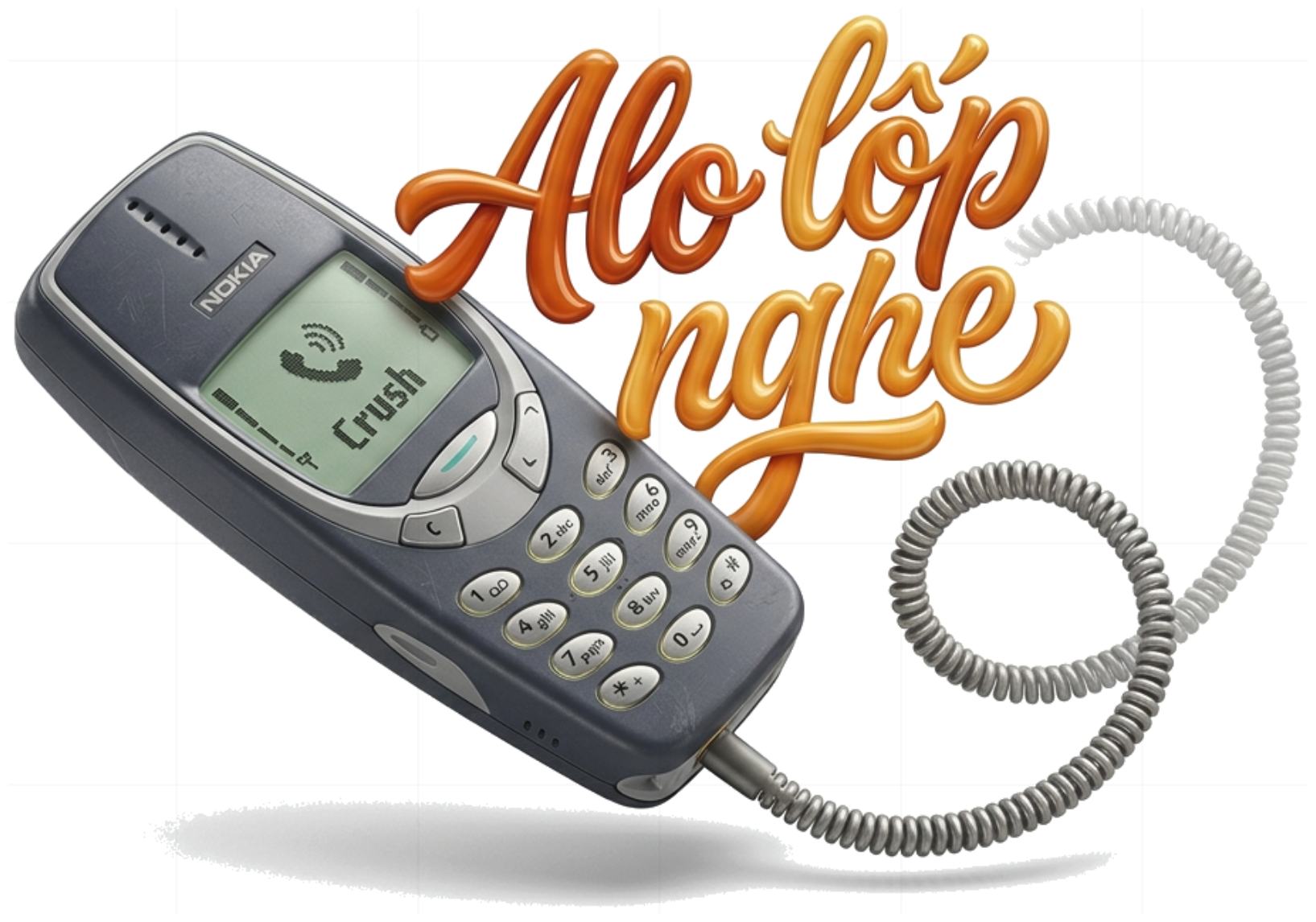 Áo Thun Trắng Alo Lốp Nghe Nokia Retro Modern - Áo Phông Unisex Cotton Form Rộng Cực Chất - 220726-14-15-LFC