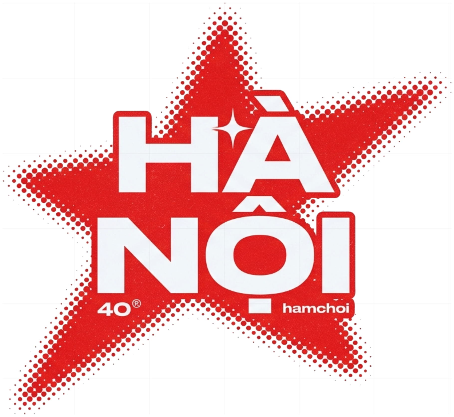 Áo thun Hà Nội City VNXK HAMCHOI Trắng form rộng oversize Hanoi Retro Star Tee - 220726-14-27-SMB