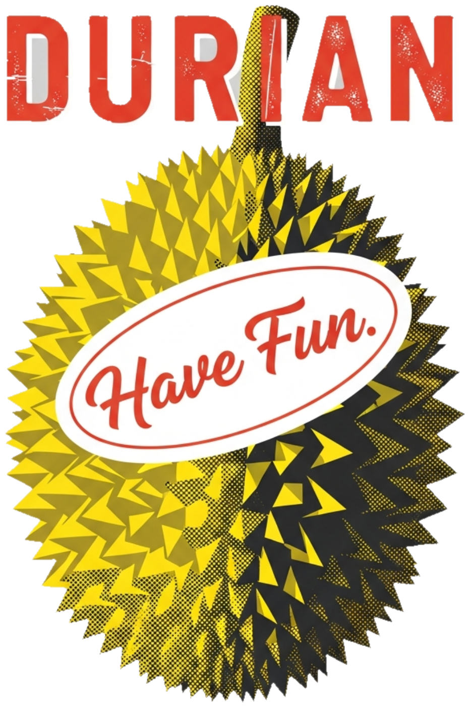 Áo Thun DURIAN Pop Art Vintage – Thiết Kế Sầu Riêng Độc Đáo, Cá Tính