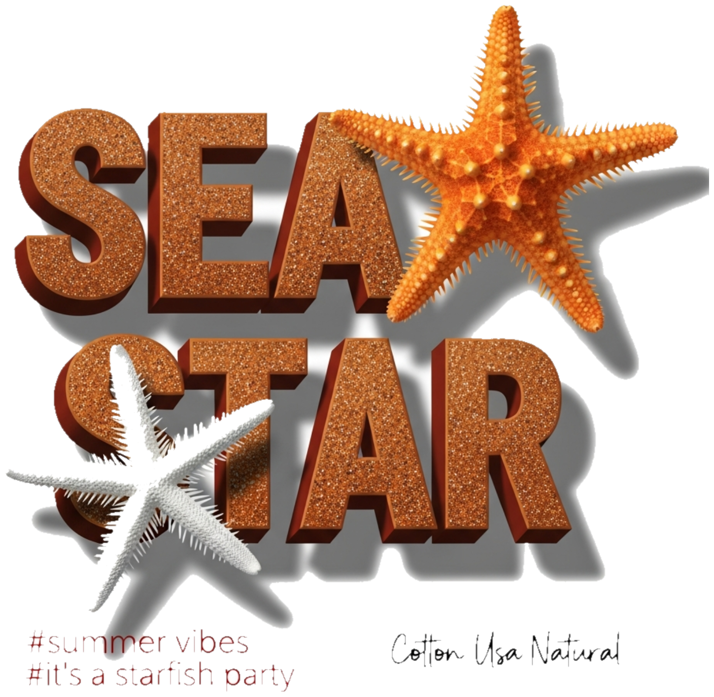 Áo Phông Trắng SEA STAR 3D 