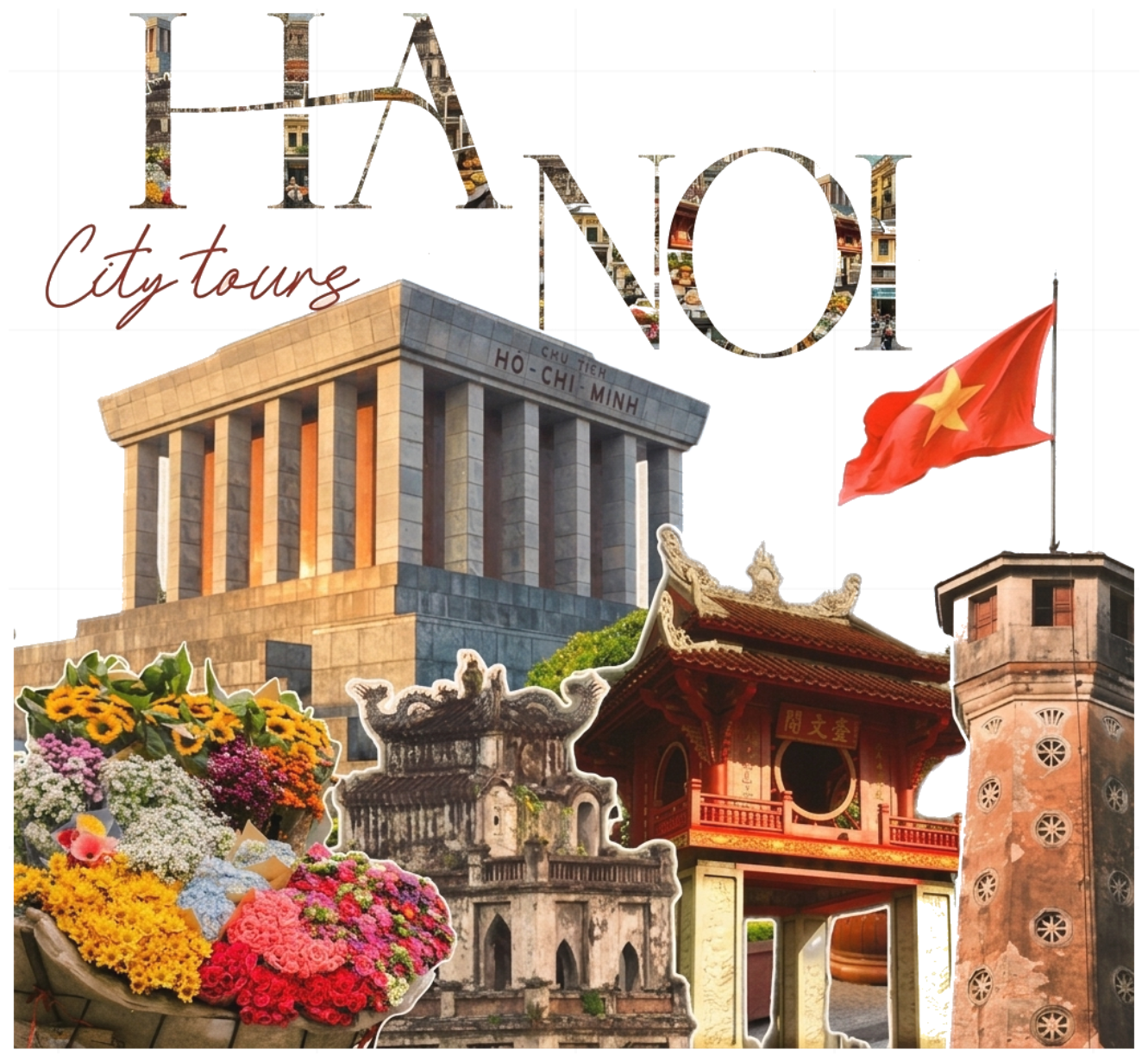 Áo thun Hanoi Vintage City Tours Unisex Cotton Form Rộng Cao Cấp - 230626-13-46-SGP