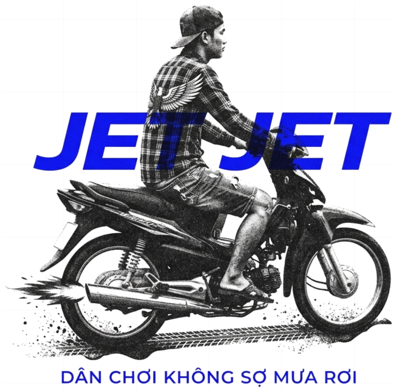 Áo Thun Trắng Wave Alpha JET JET Retro Bụi Bặm Cotton 4 Chiều Unisex Local Brand - 230726-14-12-DKC