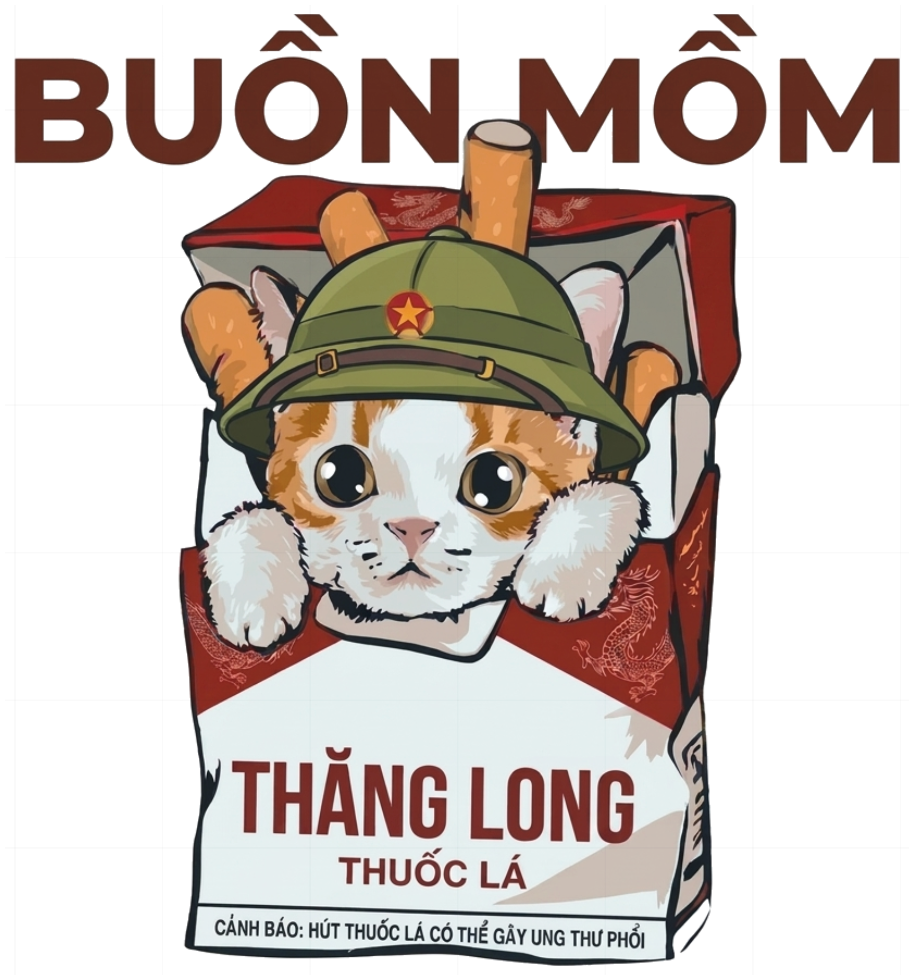 Áo Thun Mèo Mũ Cối Buồn Mồm Unisex Form Rộng Streetwear Trendy vietnam.yo - 231026-14-41-OLX