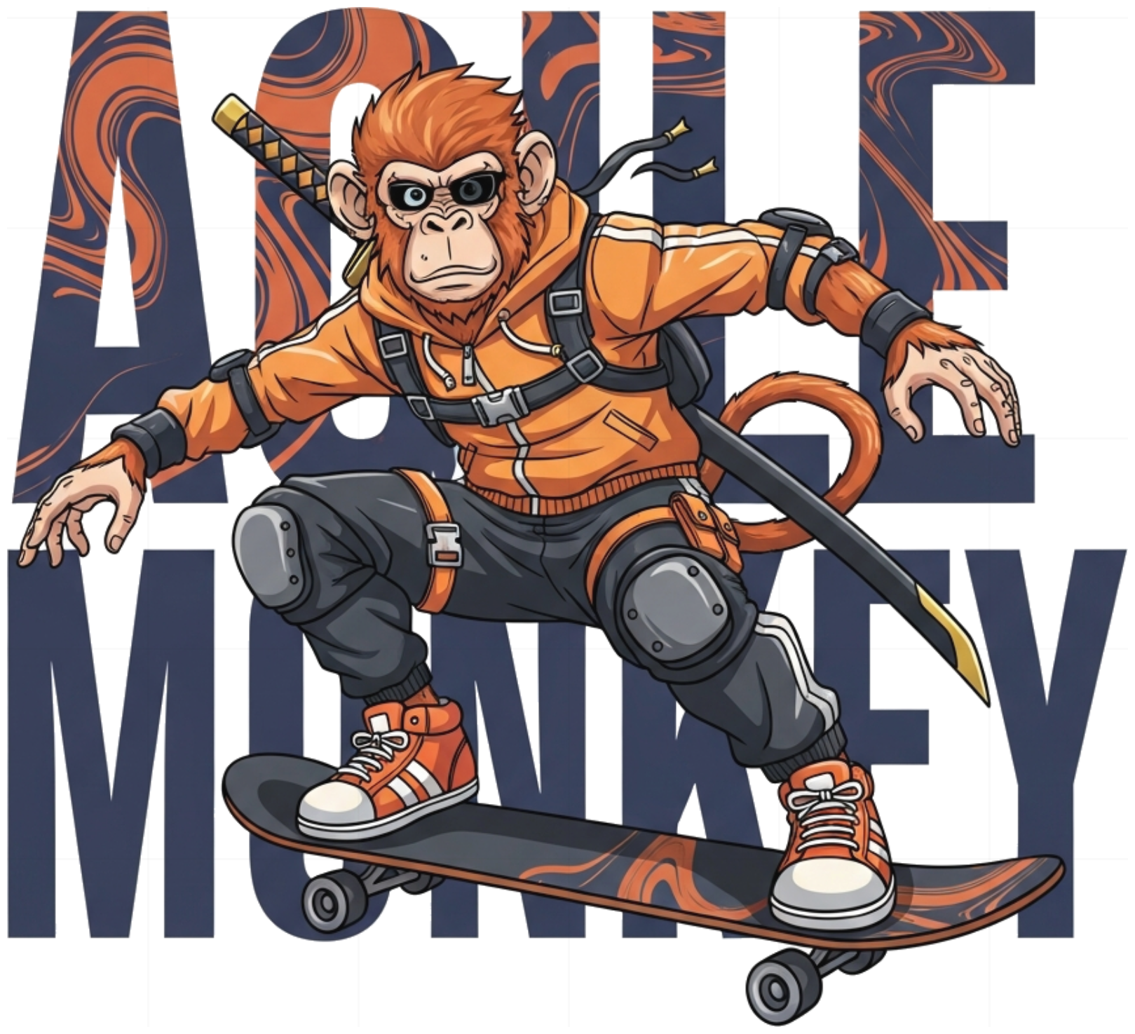Áo Thun Trắng Agile Monkey Phong Cách Urban - 240626-17-12-BUM