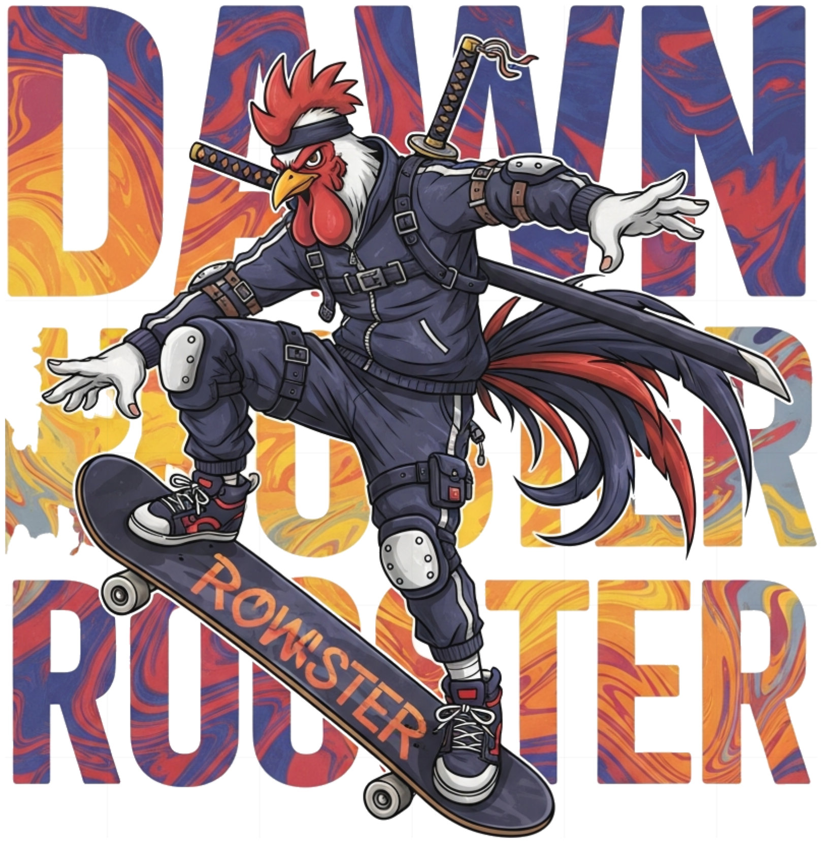 Áo Thun Streetwear Dawn Rooster - Tuổi Dậu Cá Tính - 240626-17-12-LVI