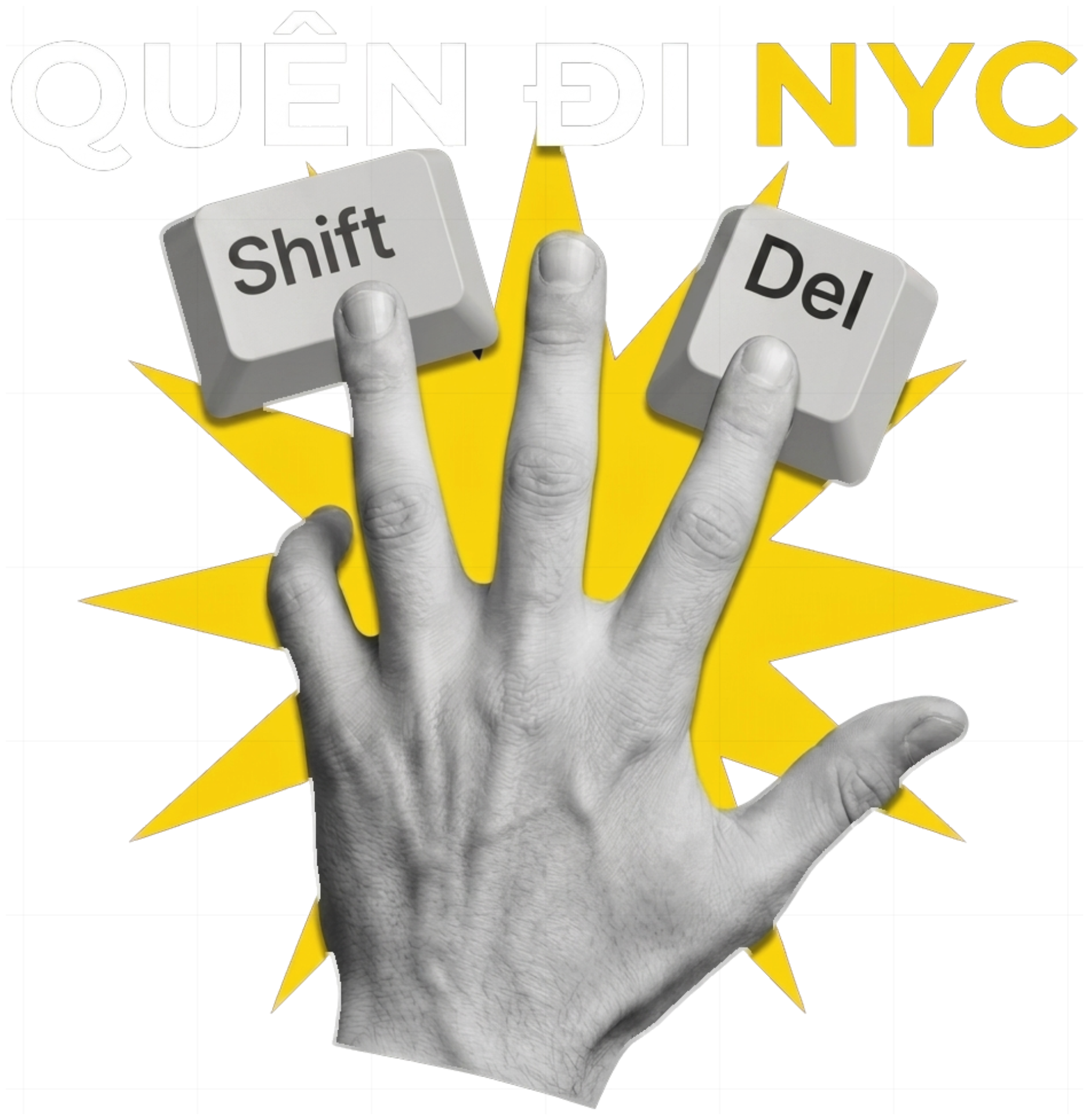 Áo Boxy Design Graphic Shift Del Quên Đi NYC Unisex Form Rộng Streetwear - 240826-13-56-UMO