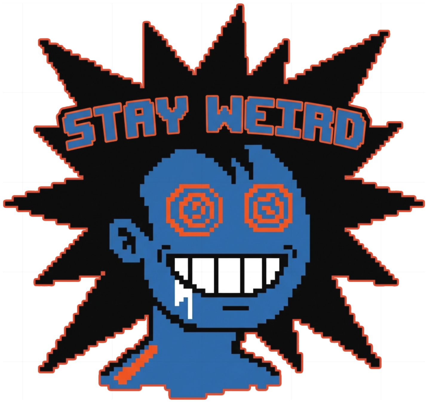 Áo Phông STAY WEIRD Retro 8-Bit Pixel Art Độc Lạ Form Rộng Cotton Co Giãn Unisex Nam Nữ 240826-14-28-HKW