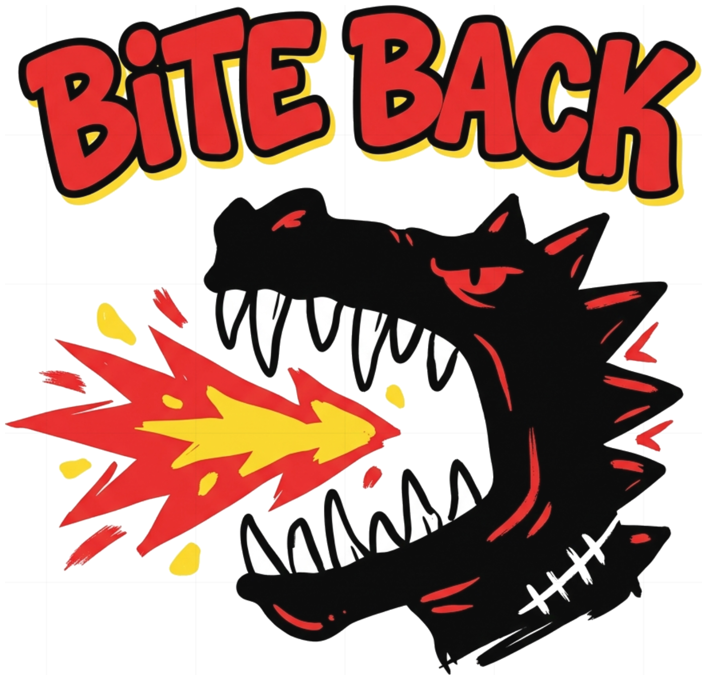 Áo Thun Unisex BITE BACK Trắng Form Rộng Cotton Streetwear Monster Graphic Cực Chất - 240826-14-41-DBY