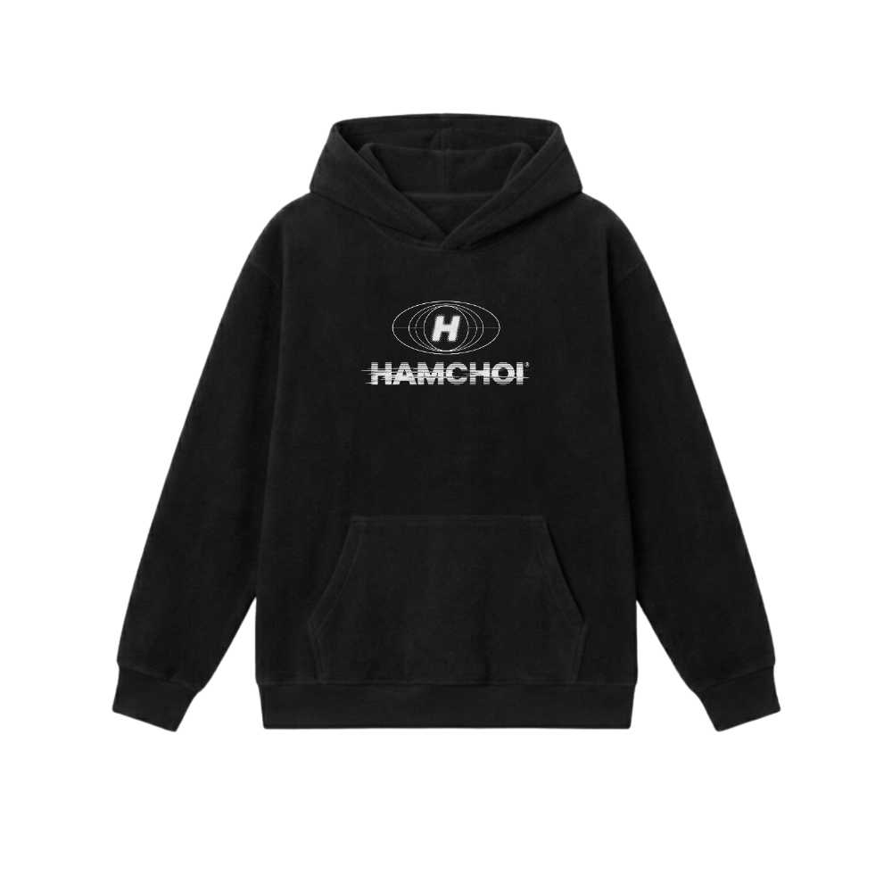 Áo hoodie nỉ bông VNXK HAMCHOI Đen form rộng Retrotech Glitch Hoodie - 240826-14-59-CCJ