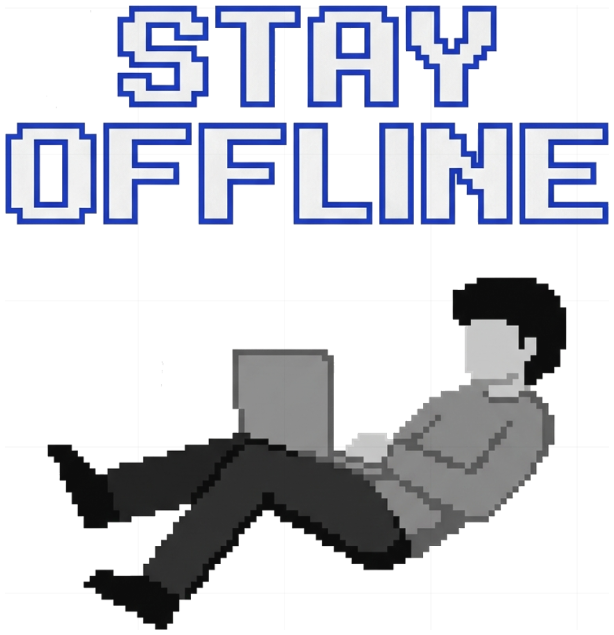 Áo Thun STAY OFFLINE Pixel Art Lo-Fi Unisex Form Rộng Cotton Cao Cấp Cực Chất - 240826-15-54-QQL