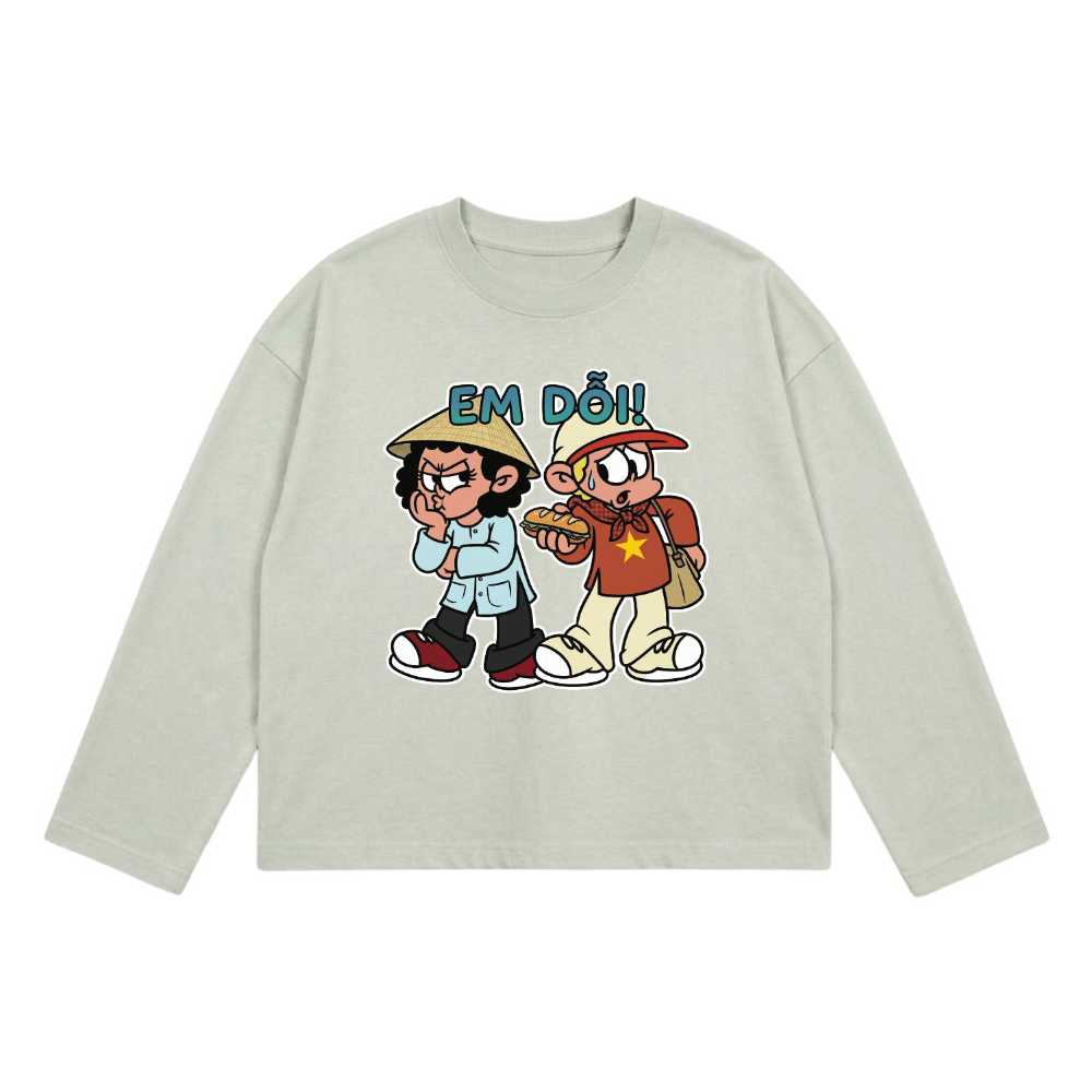 Áo Dài Tay Em Dỗi Bánh Mì Unisex Form Rộng Streetwear Trendy vietnam.yo - 240926-15-55-TVX