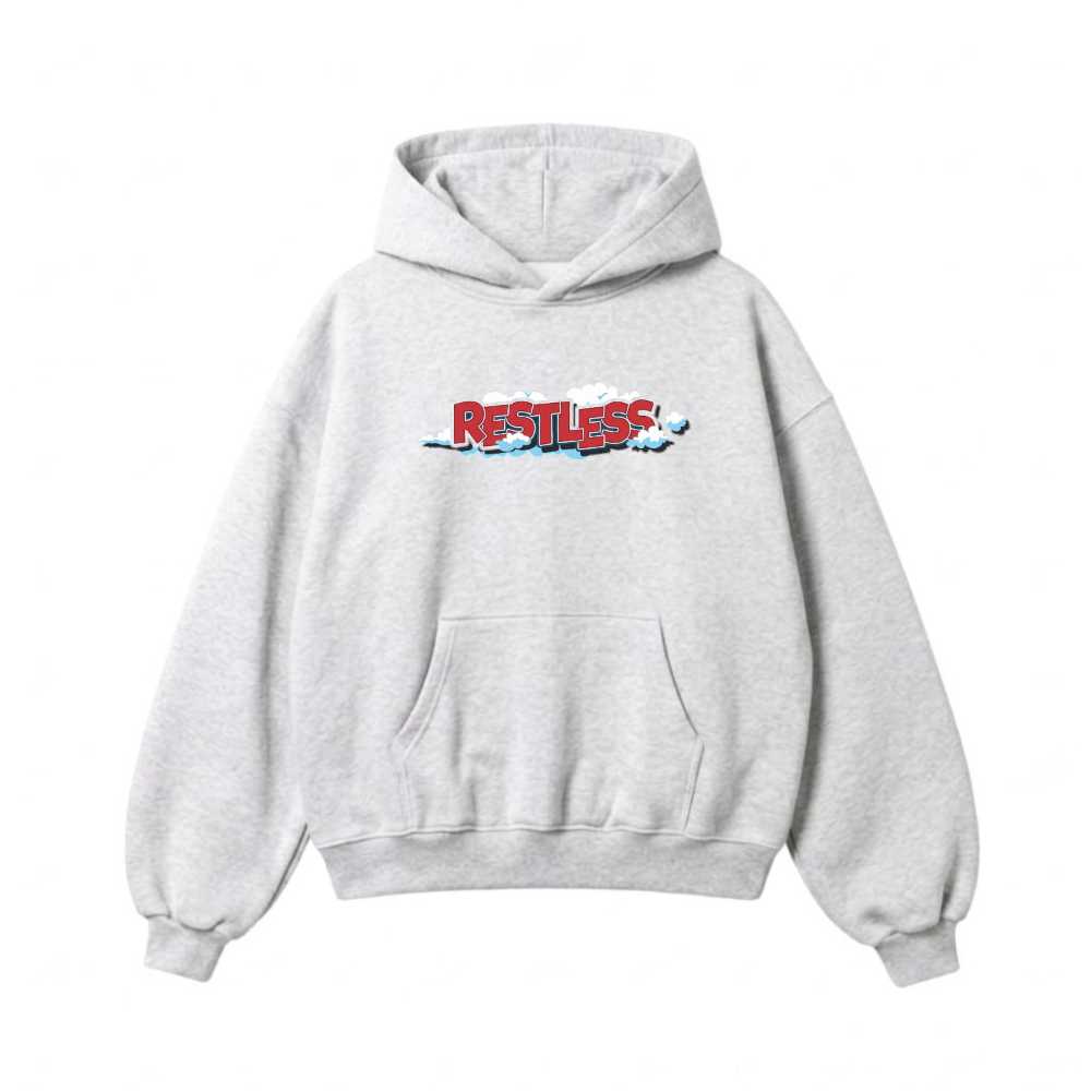 Áo Hoodie Nỉ Bông RESTLESS Comic Cloud Y2K Unisex Form Rộng Streetwear Local Brand | 241026-11-06-ABP
