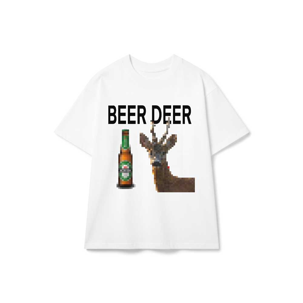 Áo Thun Beer Deer Pixel Unisex Form Rộng Streetwear Retro vietnam.yo - 241026-14-38-CIJ