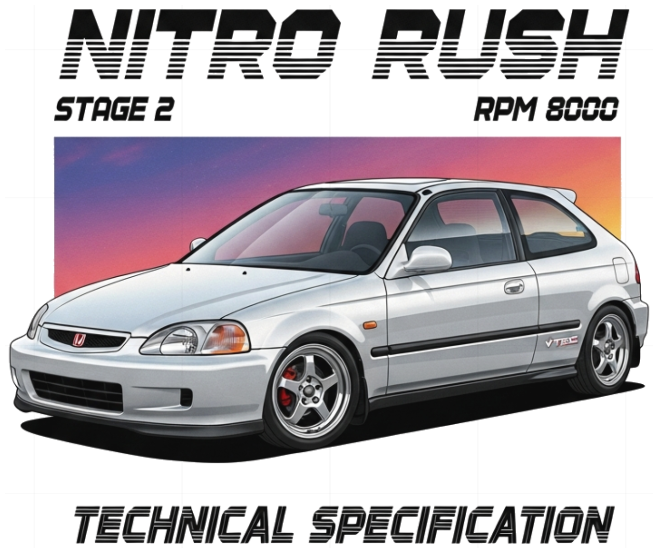 Áo Thun Civic VTEC Streetwear Y2K Form Rộng Cotton Cao Cấp - 250626-13-59-JBS