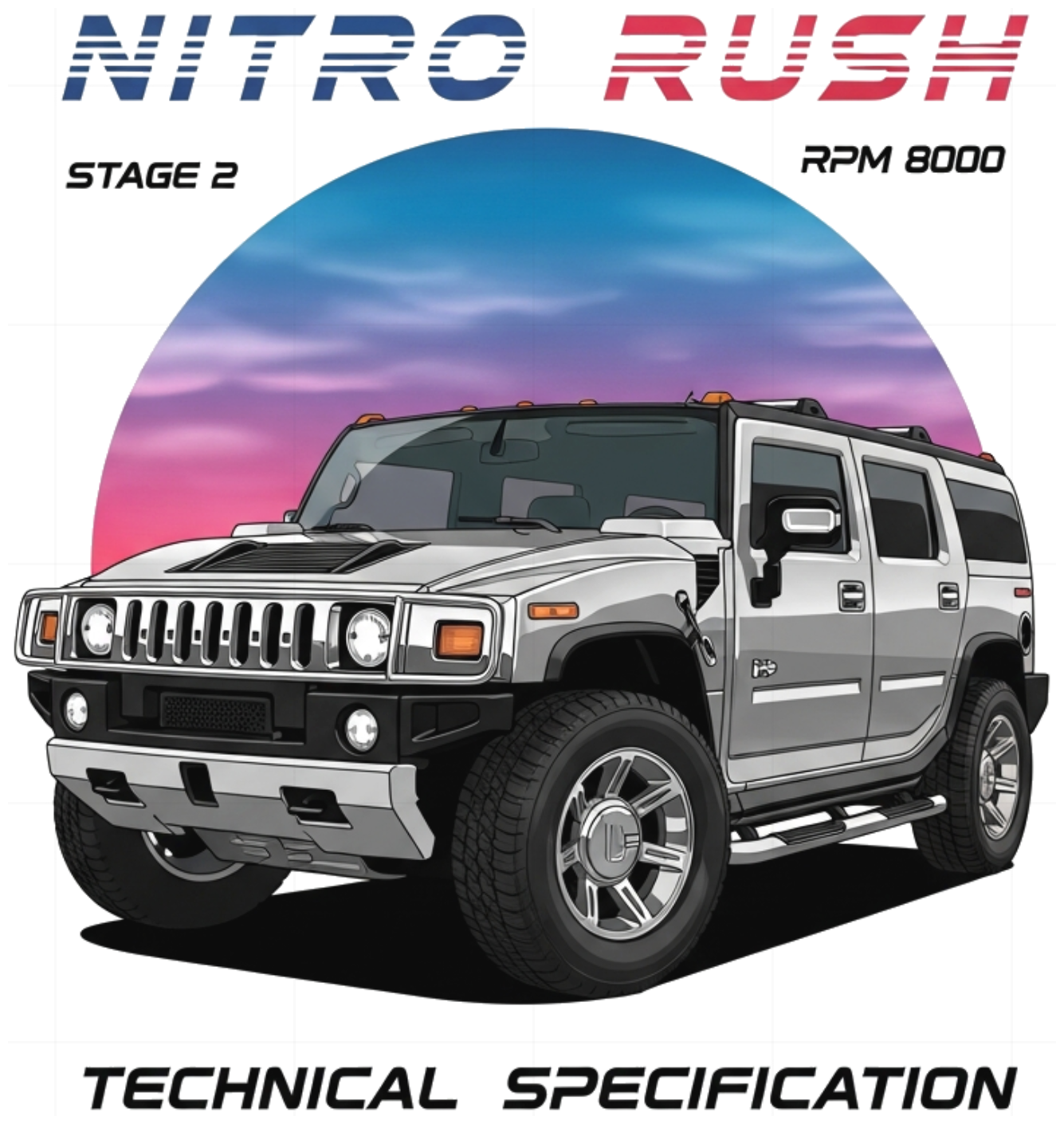 Áo Thun Hummer Beast Xe 2000s Streetwear Y2K Cotton Form Rộng - 250626-13-59-MCT
