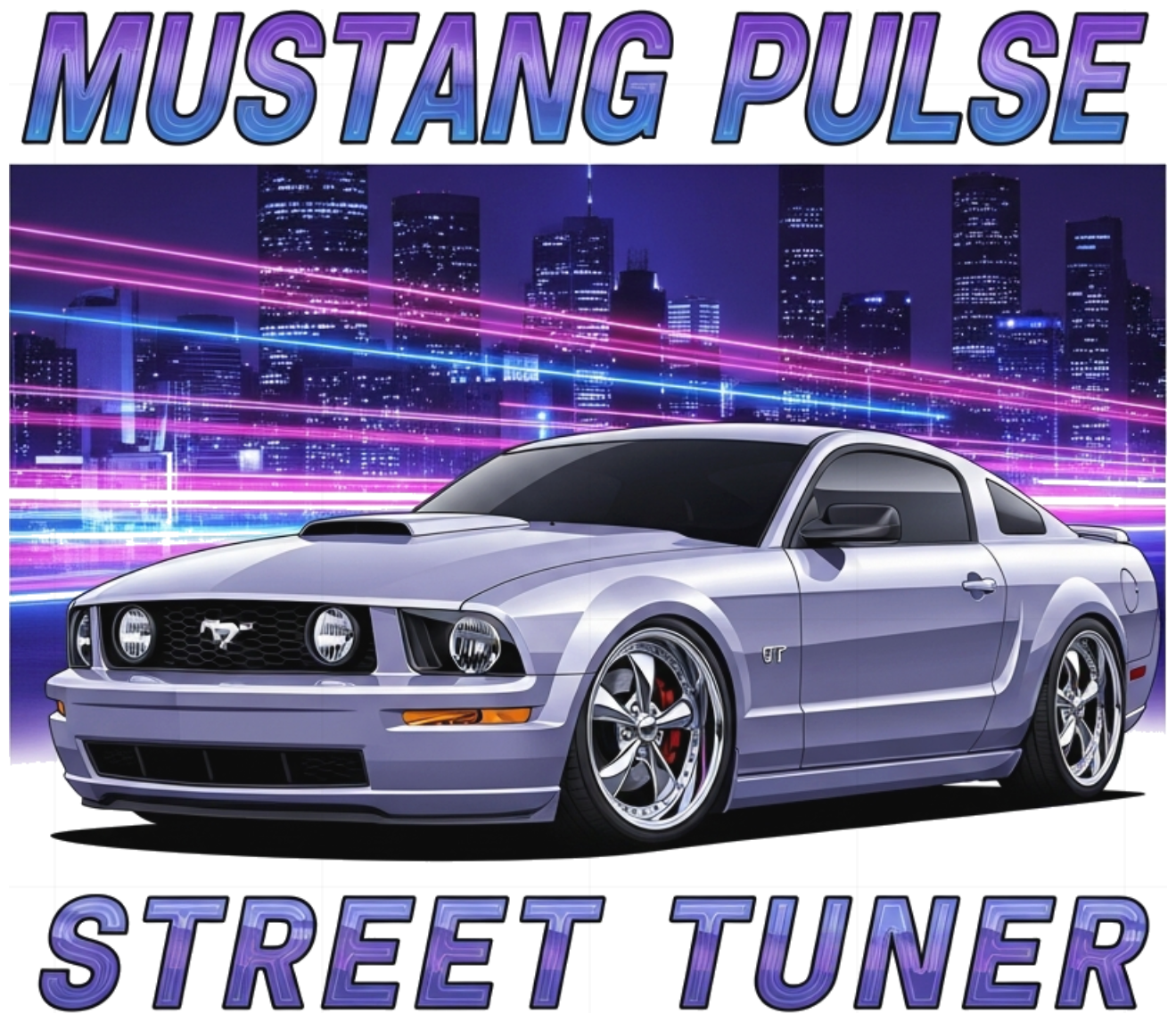 Áo Thun Mustang Pulse Unisex Cotton Form Rộng Style Y2K Streetwear - 250626-14-21-GJO
