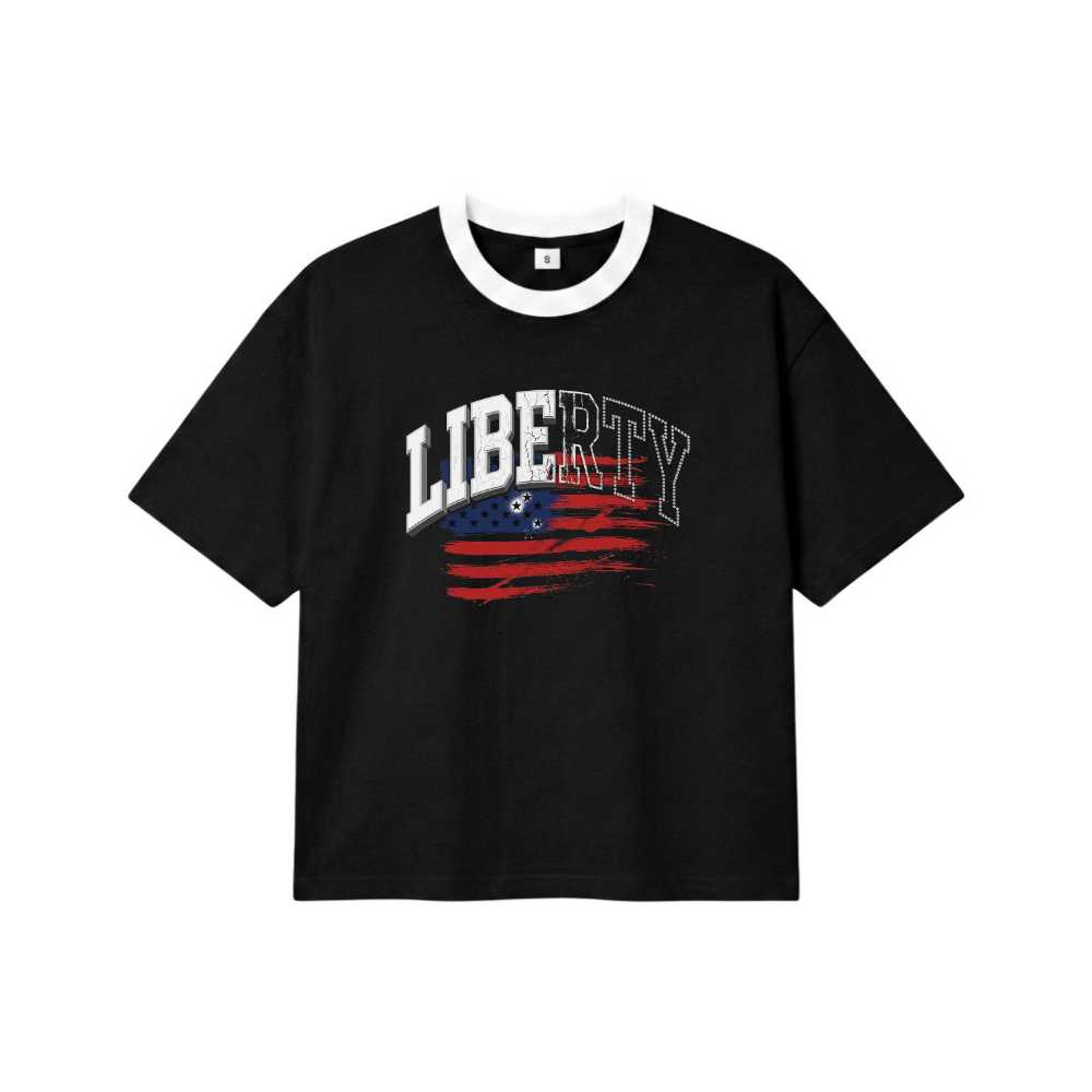 Áo Thun Boxy Design Liberty Streetwear Y2K Trapstar Cotton Định Lượng Cao Oversize Unisex - 250826-15-41-NEL