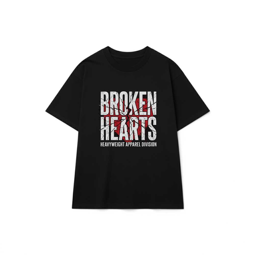 Áo Thun Broken Hearts Phong Cách Grunge Streetwear Áo Phông Cotton Unisex Vintage Cực Chất - 250826-15-49-IHB
